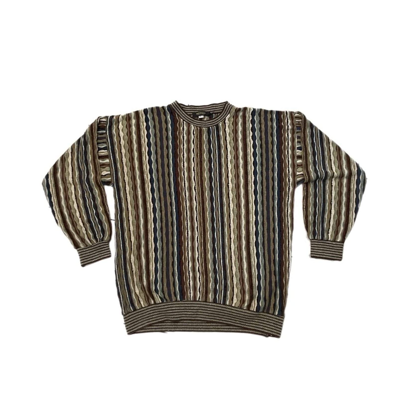 Bachrach Vintage 90s Brown Bachrach Cogi Style Brown Sweater Size US XL / EU 56 / 4 - 1 Thumbnail