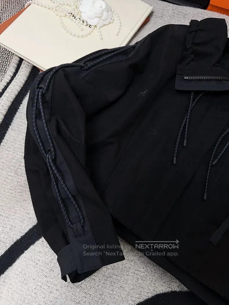 Hermes Hermes Black Short Drawstring Hooded Jacket Size XXS / US 00 / IT 34 - 5 Thumbnail