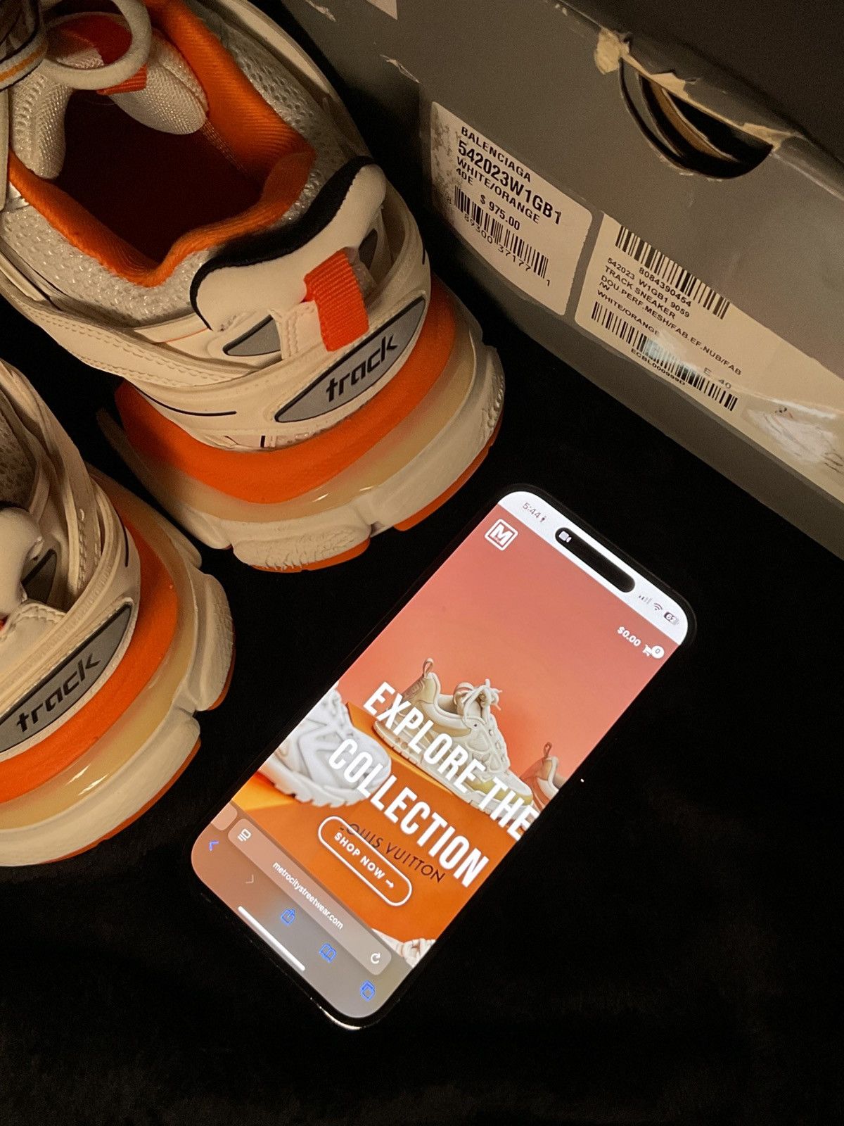 Balenciaga Balenciaga Track “White/Orange” Size US 7 / EU 40 - 20 Thumbnail