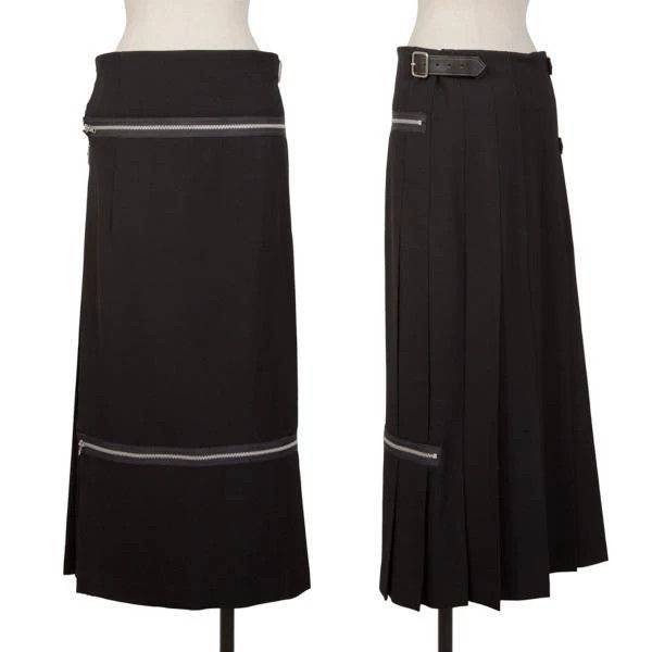 Comme des Garcons Comme Des Garcons size M Black Retro Zip Split Half Skirt Size 24" / US 00 / IT 34 - 1 Thumbnail