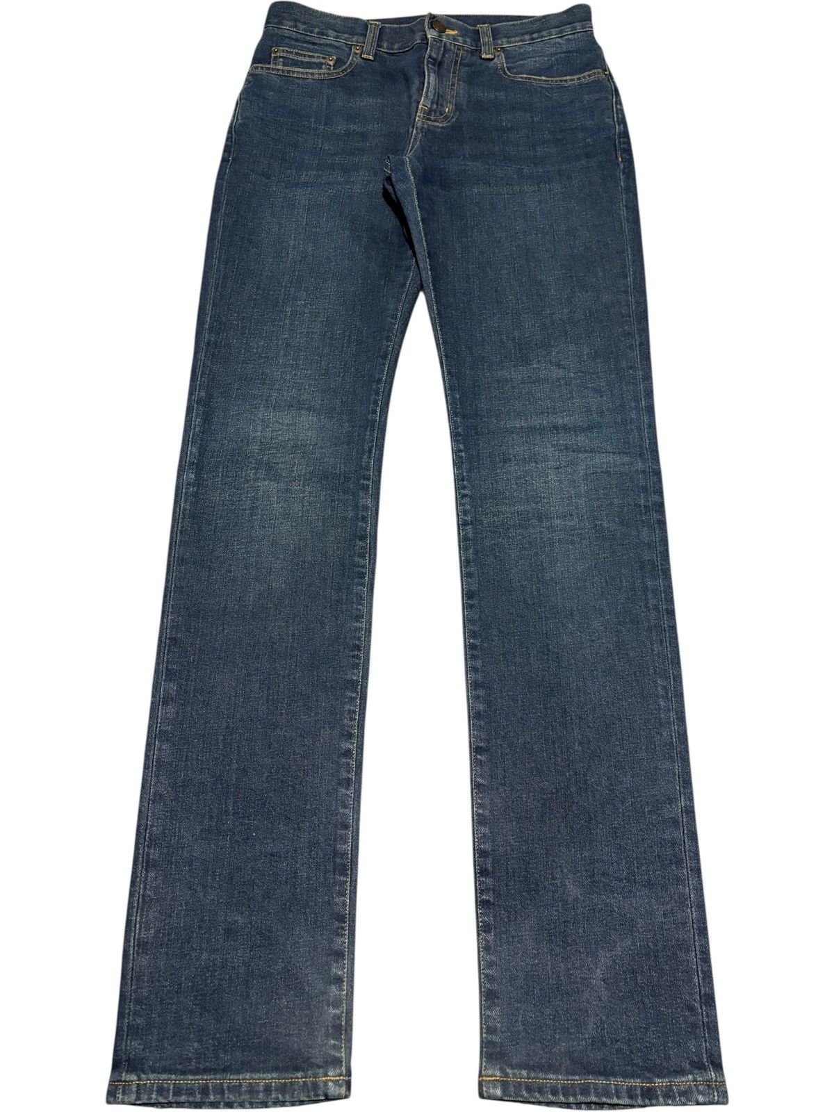 Saint Laurent Paris SS16 Hedi Slimane D02 Jeans Sandwash Navy Denim distressed Size US 28 / EU 44 - 1 Thumbnail