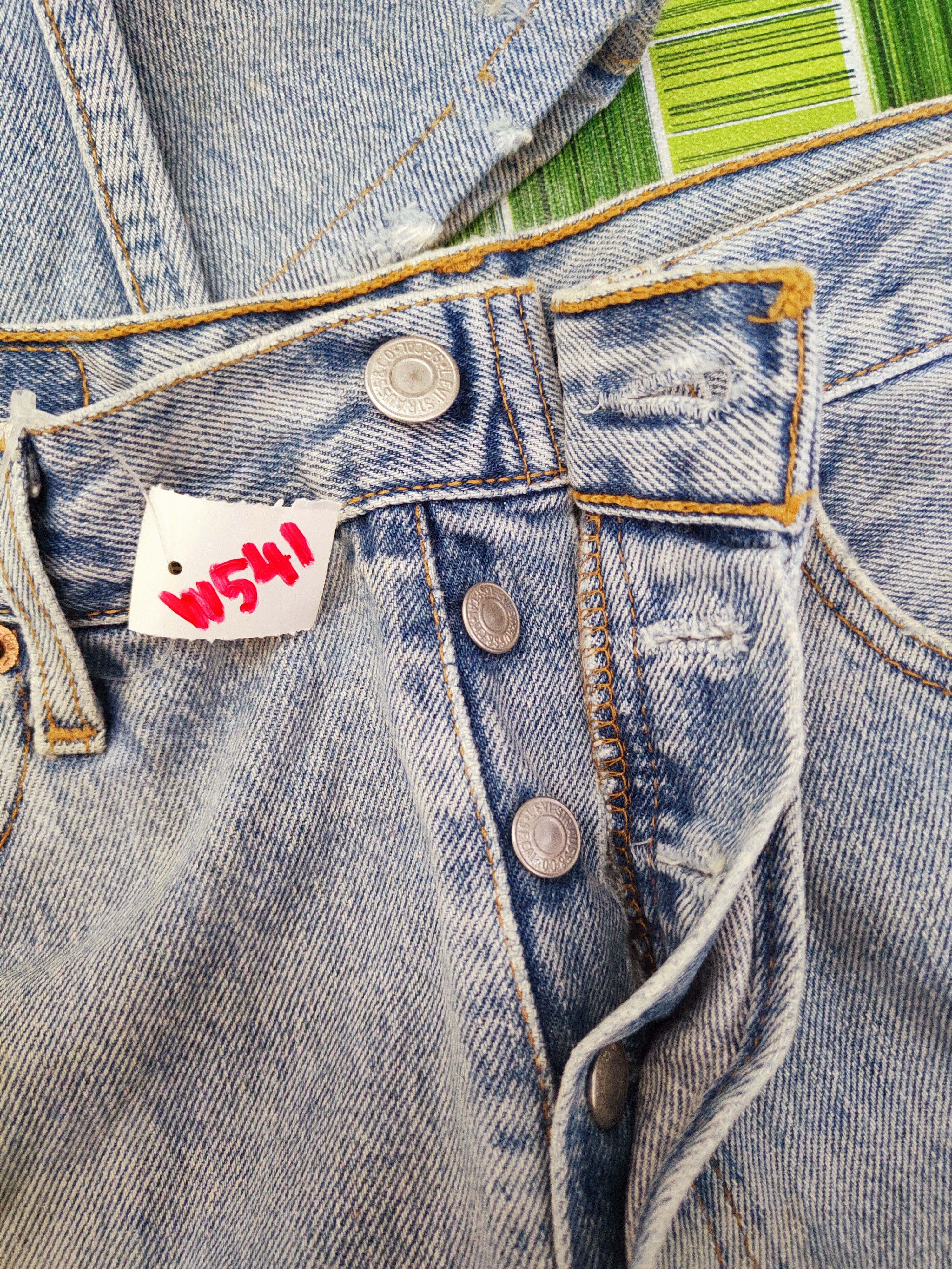 Levi's 501 Levi's Blue Distressed Ripped Jeans #W541 Size US 33 - 18 Thumbnail