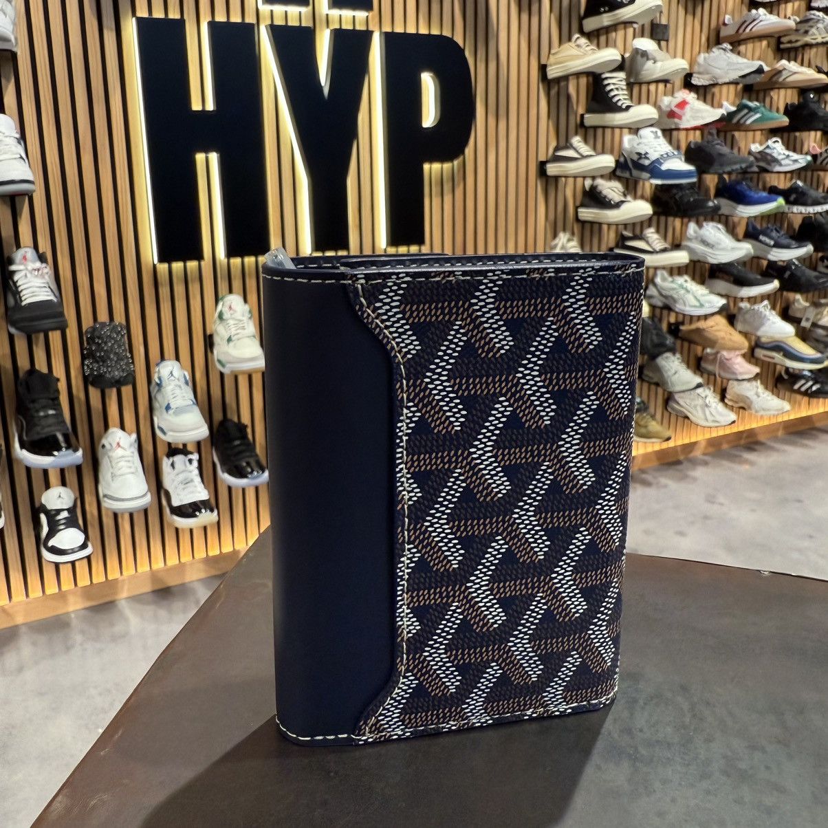 Goyard Saint Gabriel Painted Wallet Navy Blue