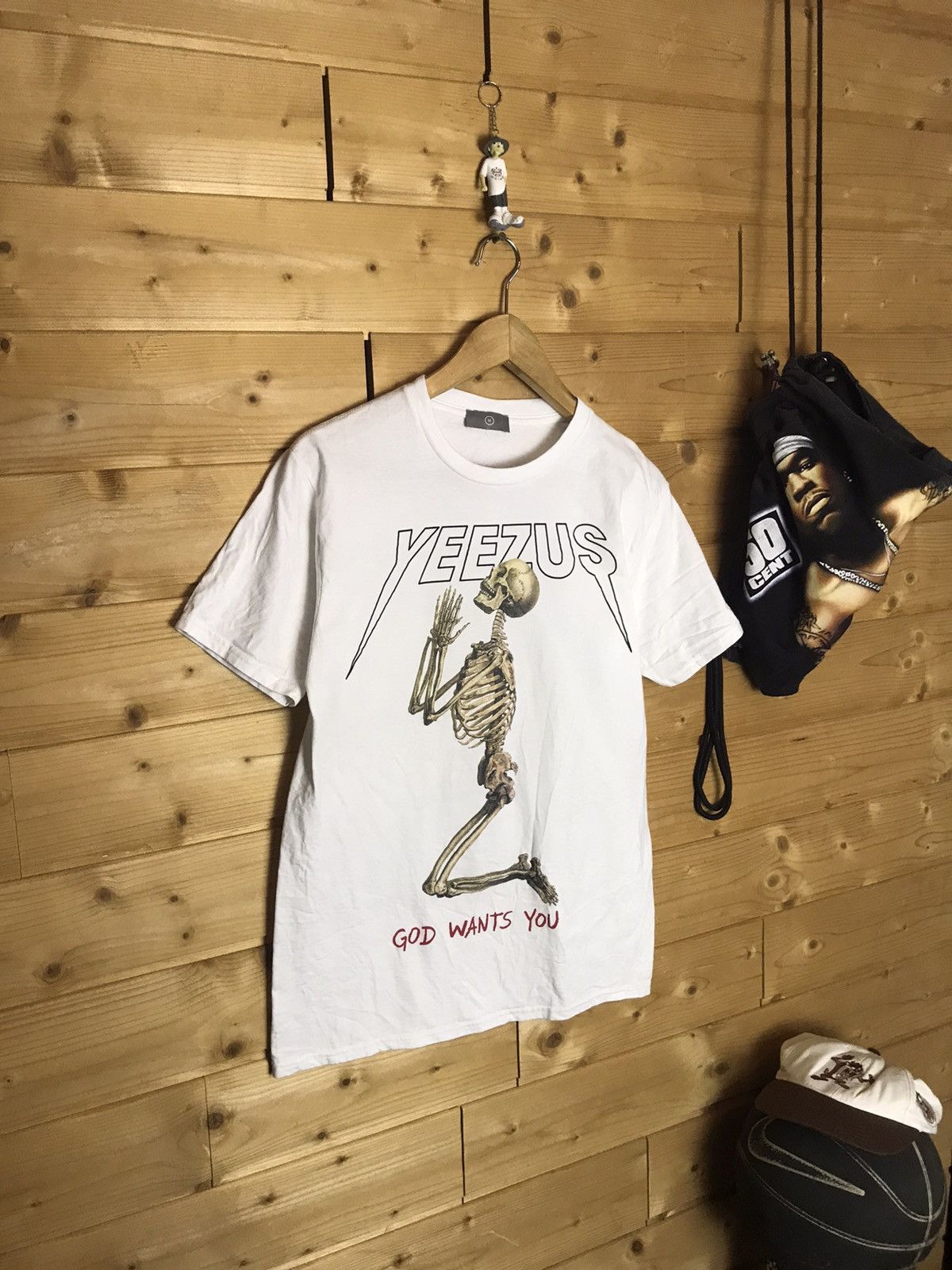 image of Kanye West Yeezus God Wants You 2013 Tour T-Shirt in White, Men's (Size Small)