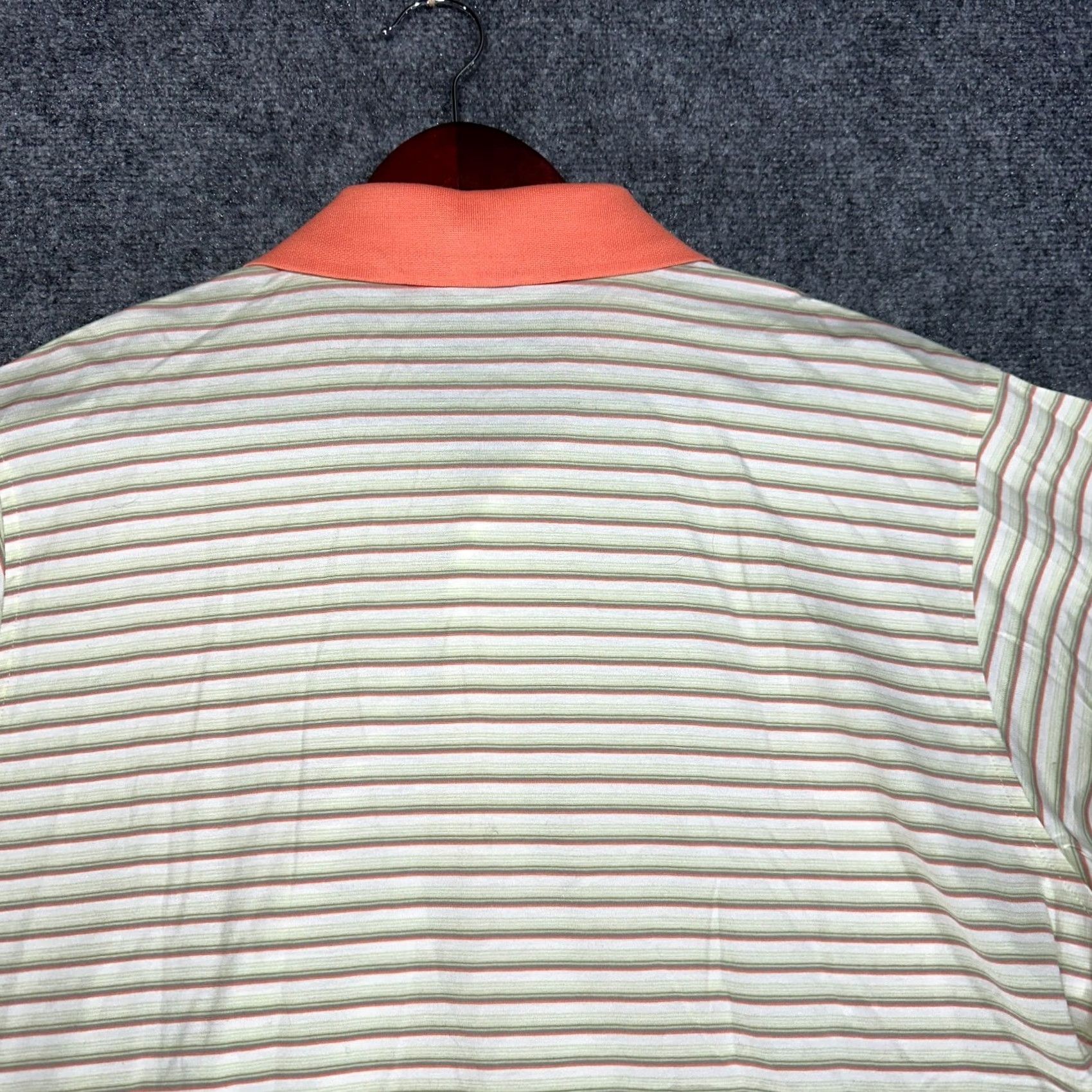 Vintage Carnoustie Polo Shirt Mens M Short Sleeve Green Orange Stripe Cotton Golf Size US M / EU 48-50 / 2 - 6 Thumbnail
