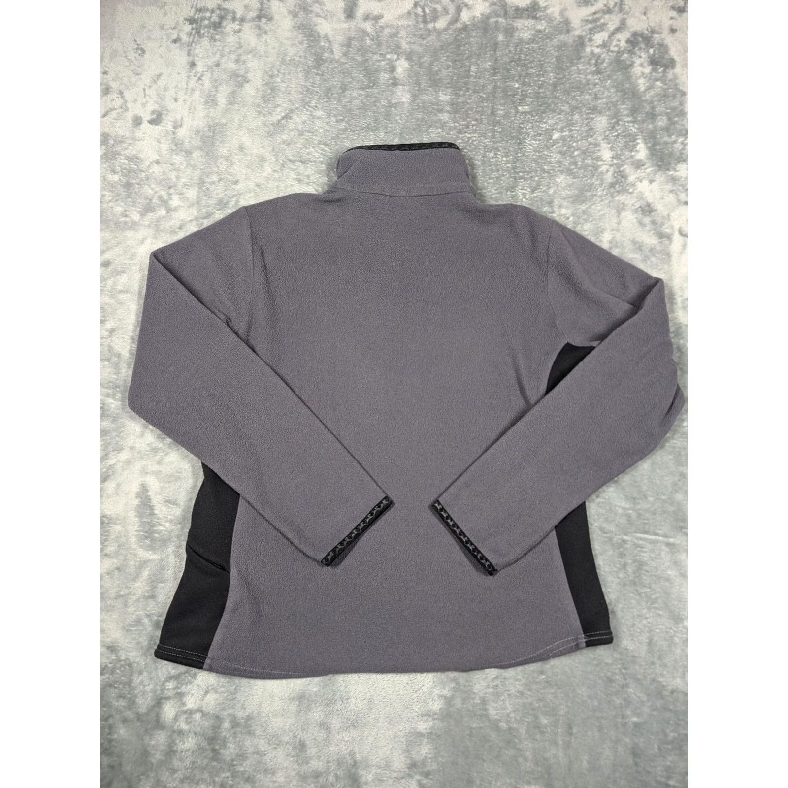 Vintage Kerrits Fleece Pullover Womens Large Gray 1/4 Zip Mock Neck Equestrian Riding Pullover Sweatshirt Size L / US 10 / IT 46 - 6 Thumbnail