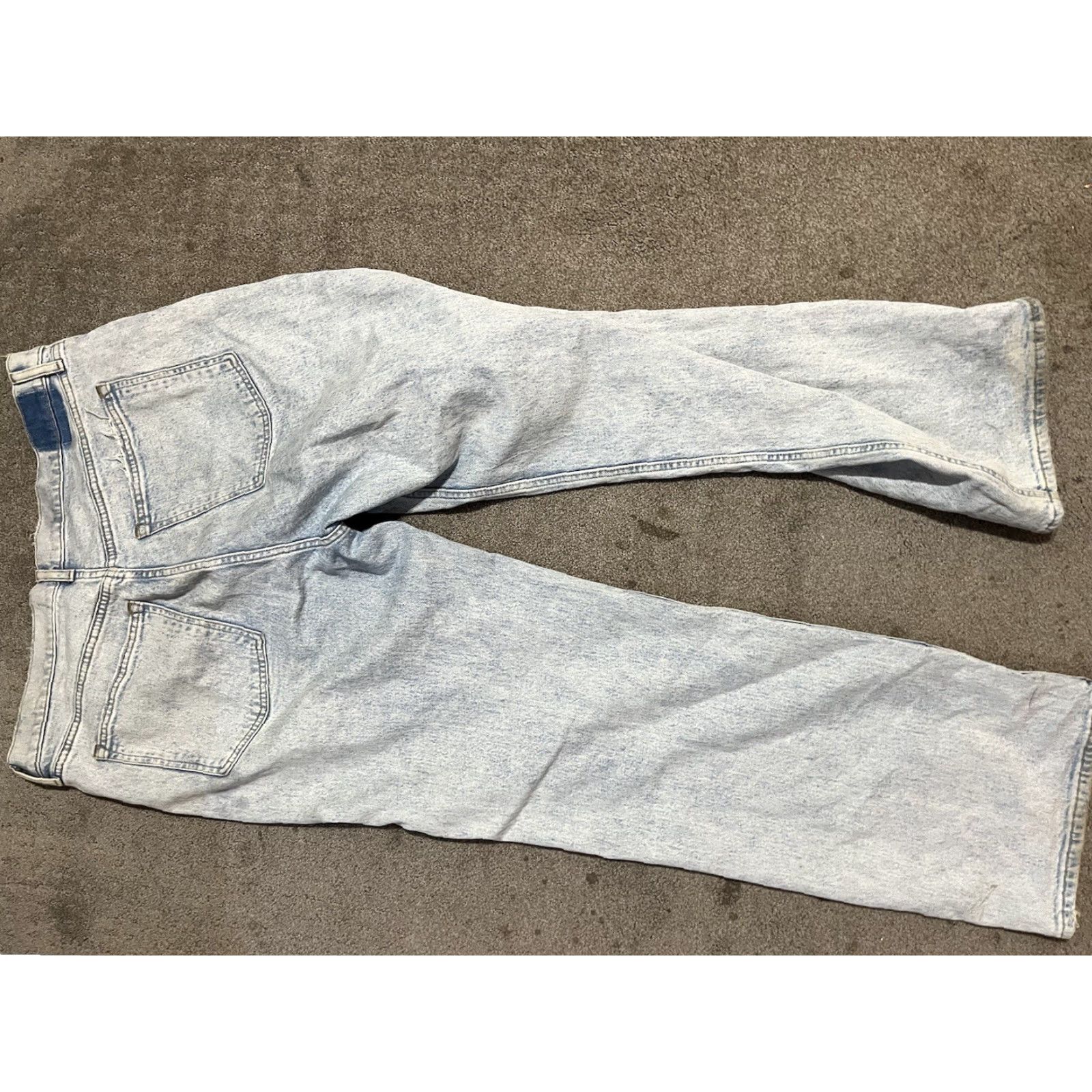 Abercrombie & Fitch Abercrombie & Fitch The'90s Relaxed Jeans Women 33/16 Blue Denim Cotton High Rise Straight 5-Pocket Zipper Button Machine Washable Vintage No/No Size 38" / US 16 / IT 52 - 3 Thumbnail