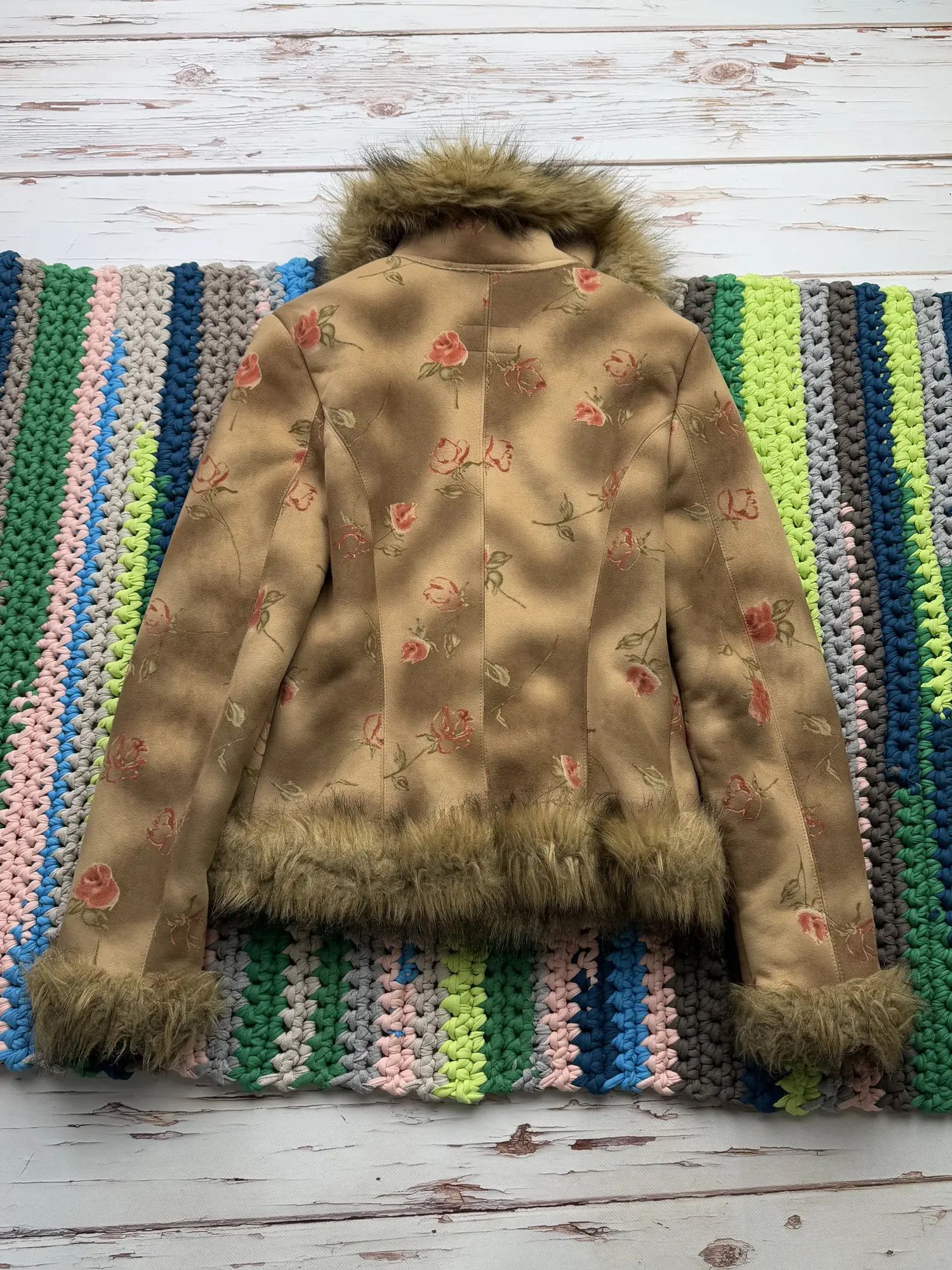 Japanese Brand Vintage Faux Sheepskin Coat (ET1)(D15) Size M / US 6-8 / IT 42-44 - 6 Thumbnail
