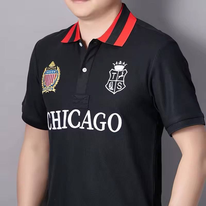 Vintage Chicago polo black big logo size M Size US M / EU 48-50 / 2 - 2 Thumbnail