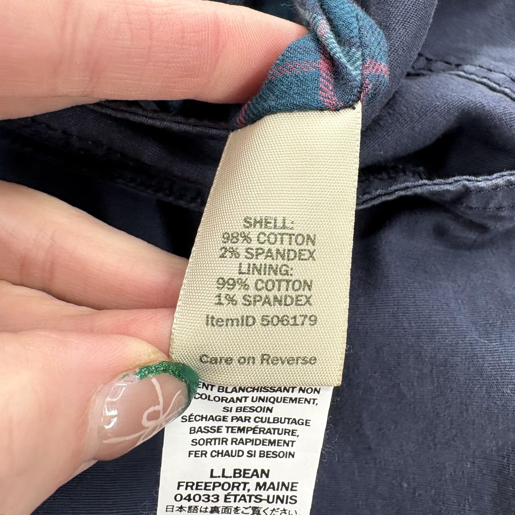 Vintage VINTAGE not applicable; generate title: L.L. Bean Favorite Fit Cargo Pants Womens 12P Blue Twill Stretch Hiking Pants Size 34" / US 12 / IT 48 - 5 Thumbnail