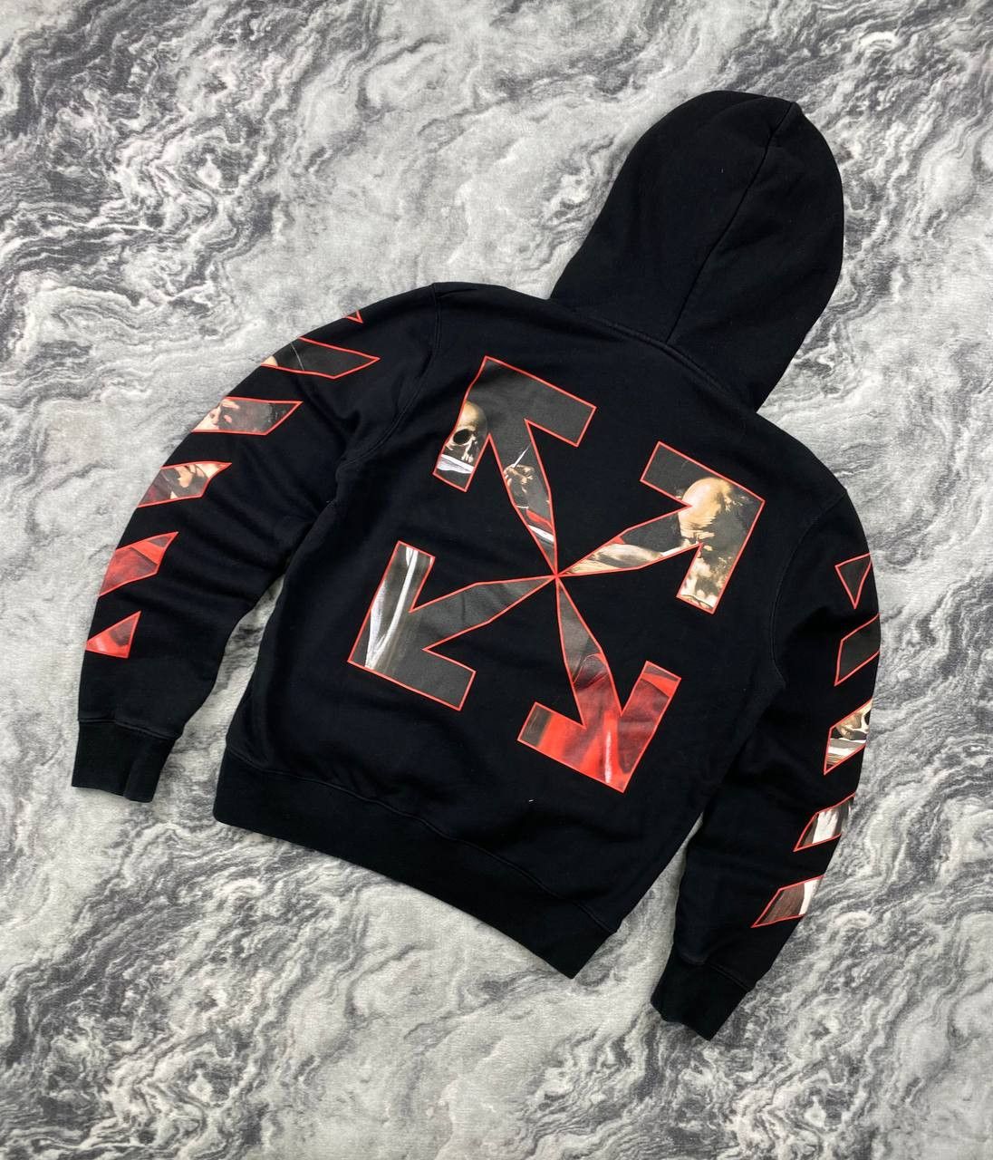 Off-White Off-White Caravaggio Diag Sleeve Hoodie Big Logo Men Size M Size US M / EU 48-50 / 2 - 1 Thumbnail