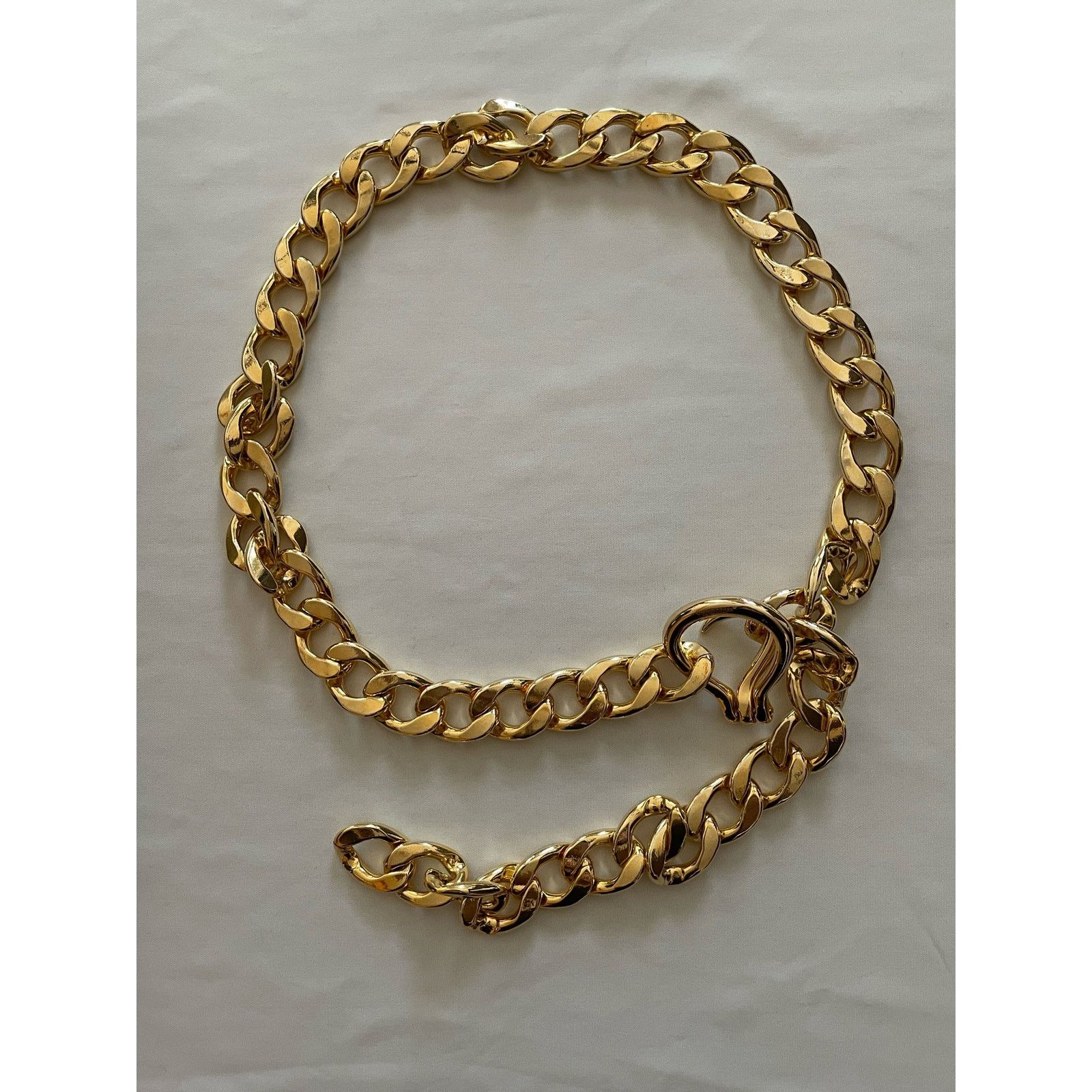 image of Undercover 41” Gold Curb Chain Belt, Men's