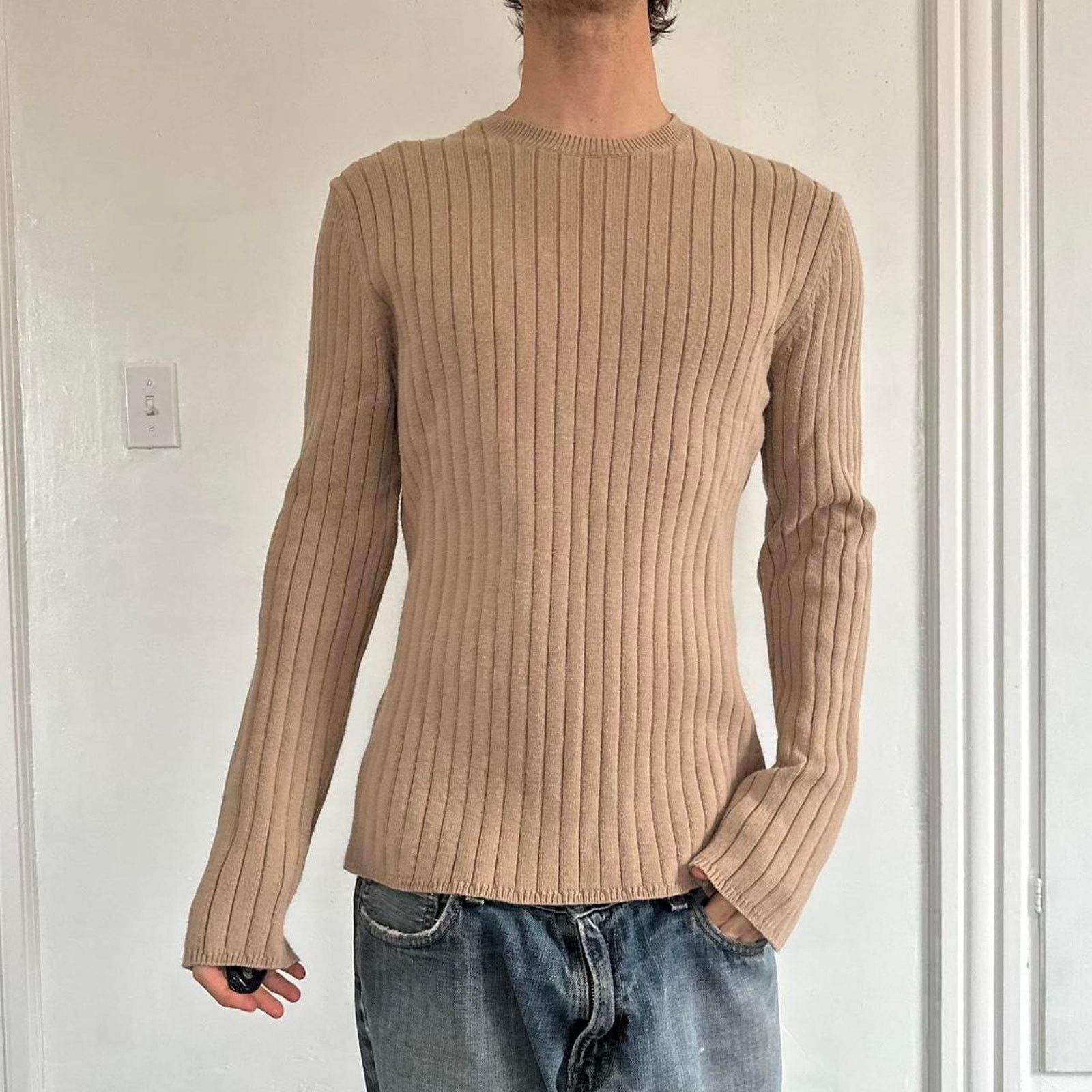 Express Vintage Express Ribbed Slim Fitted Long Sweater Crewneck Size US M / EU 48-50 / 2 - 3 Thumbnail