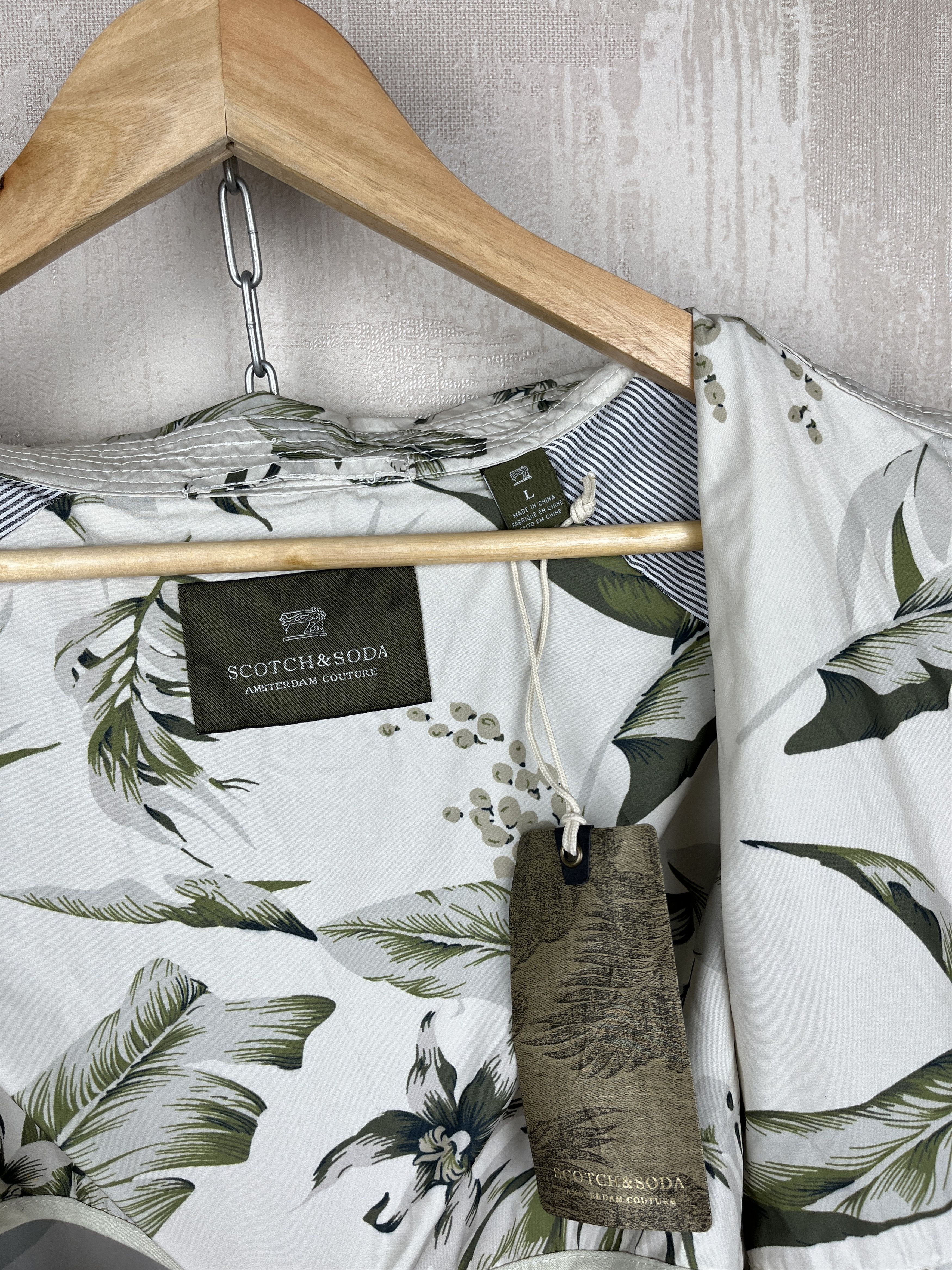 Scotch & Soda SCOTCH & SODA Tropic Pattern Lightweight Long Jacket Size US L / EU 52-54 / 3 - 12 Thumbnail