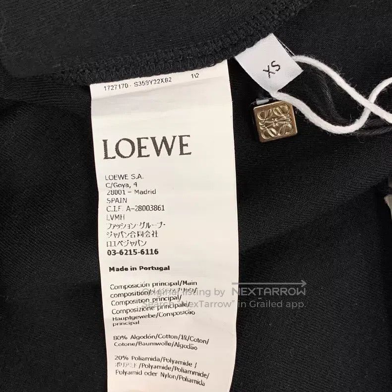 Loewe Loewe Black Moon Rabbit Embroidered Cotton Crew Neck Short Size XS / US 0-2 / IT 36-38 - 8 Thumbnail