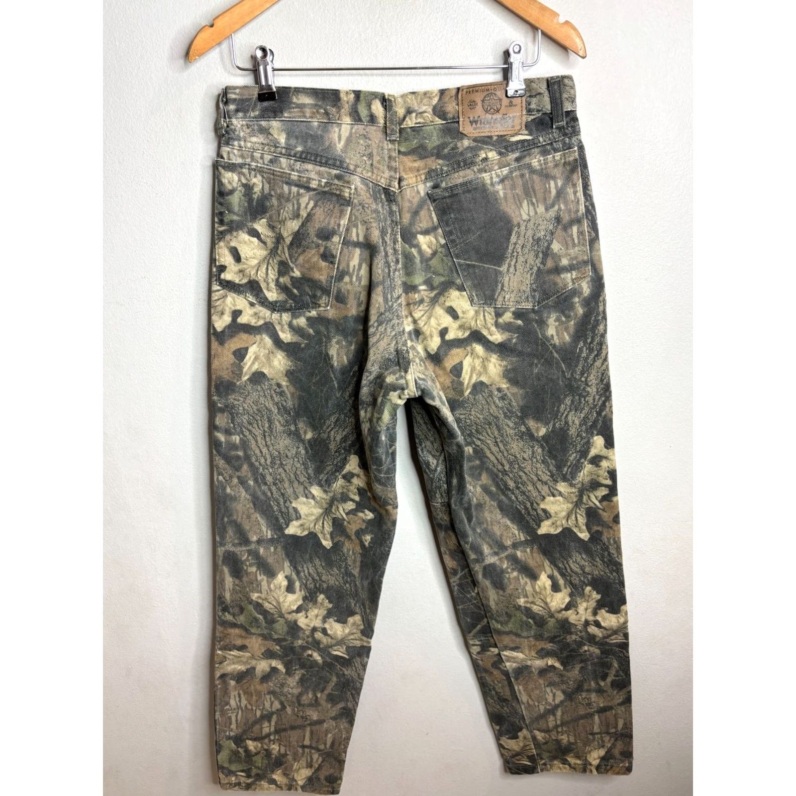 AMO VINTAGE Wrangler Double Knee Realtree Advantage Camo Pants Baggy Mens 31x29 4734 Size US 31 - 5 Thumbnail