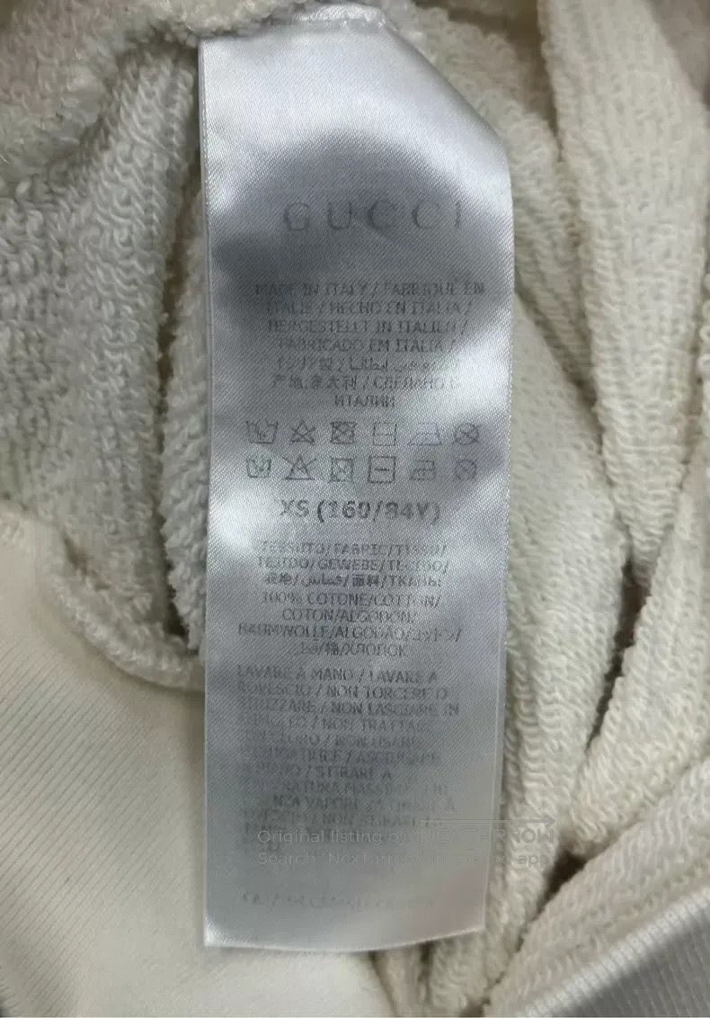 Gucci Gucci White letter printed logo hooded sweatshirt Size US XS / EU 42 / 0 - 4 Thumbnail