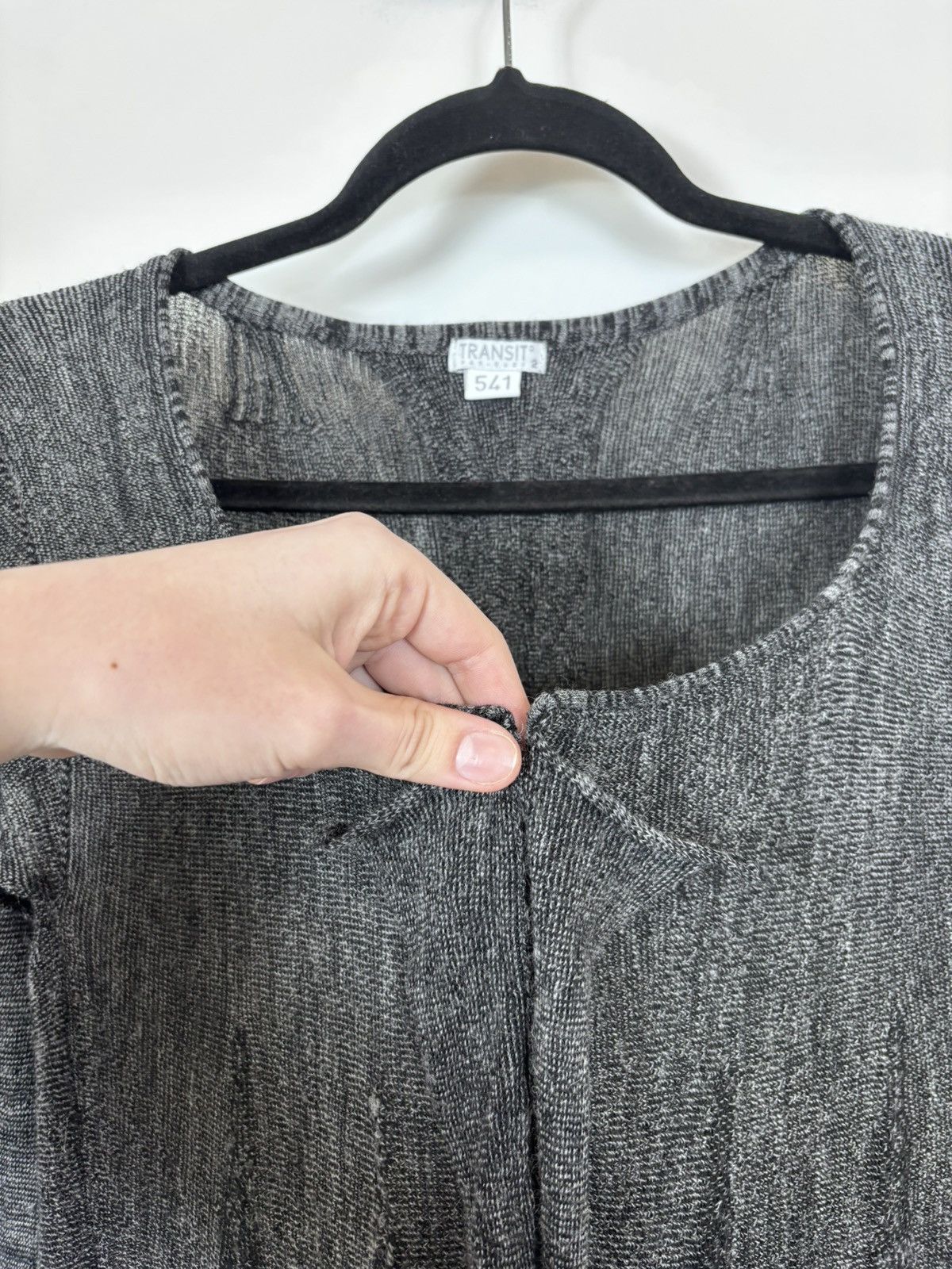 Transit Transit Par Such Women’s Avant Garde Gray Wool Ruffle Dress Size M / US 6-8 / IT 42-44 - 7 Thumbnail