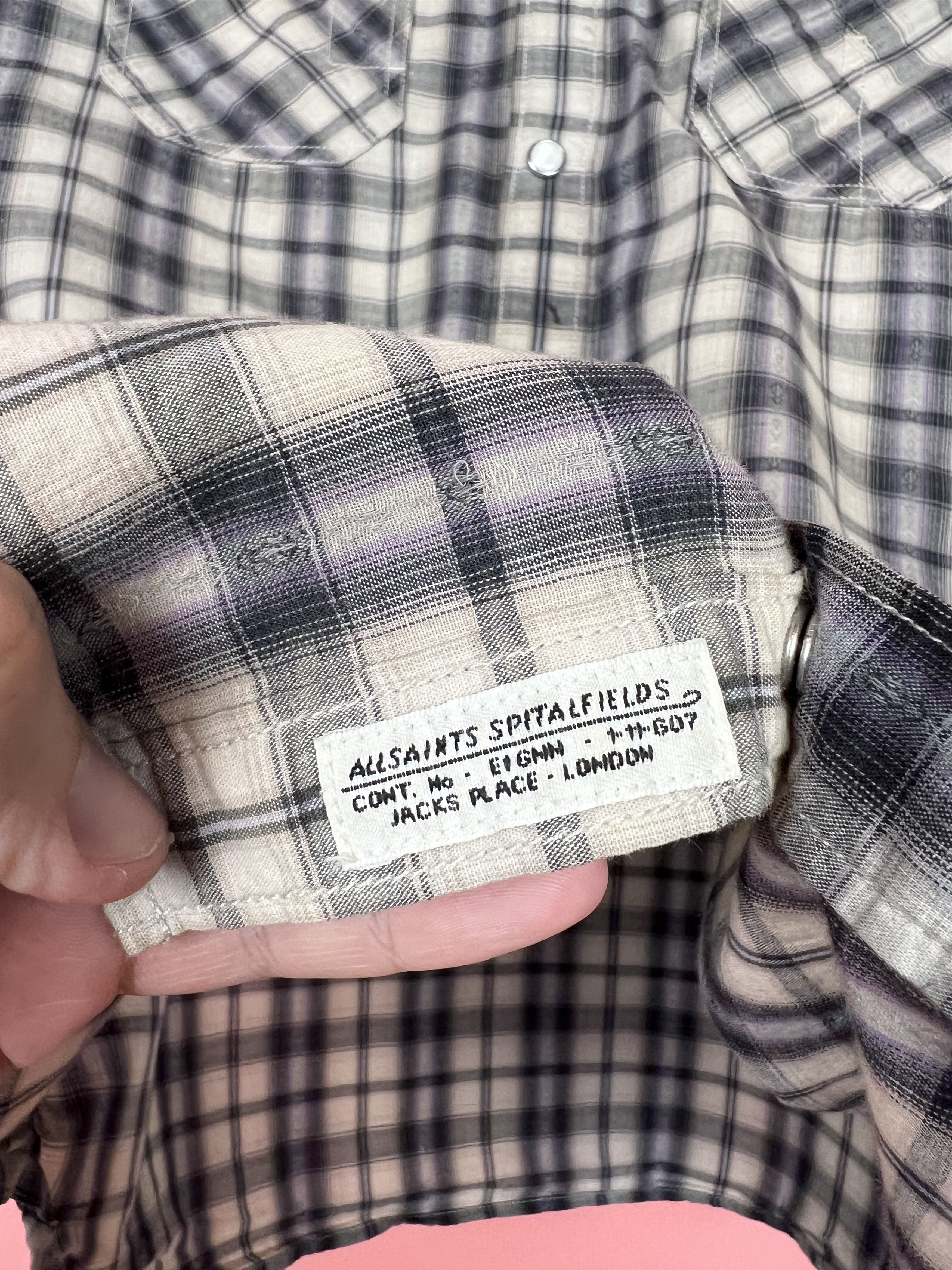 Allsaints Allsaints quilted casual shirt vintage streetwear Size US S / EU 44-46 / 1 - 6 Thumbnail