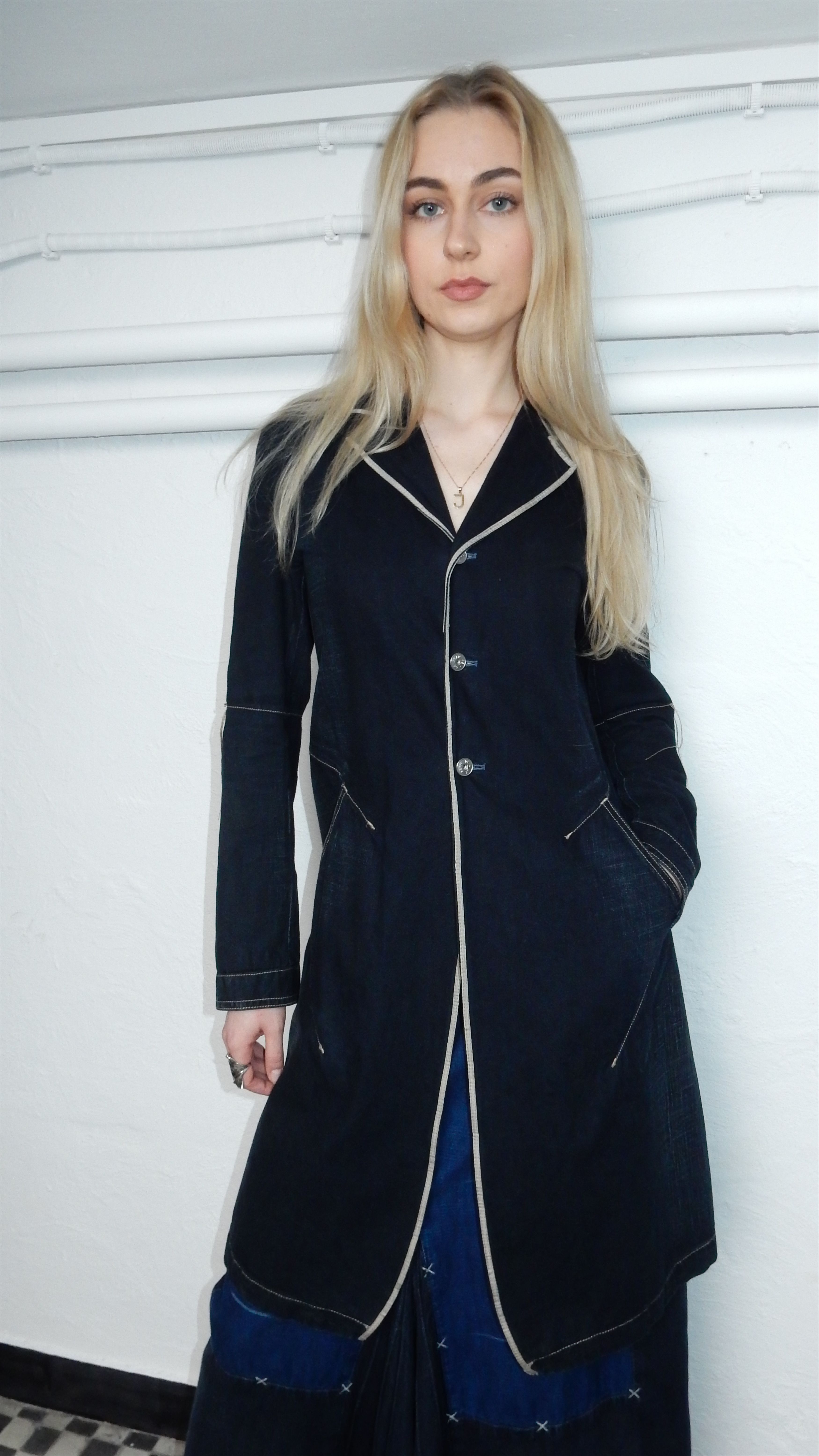 Marithe + Francois Girbaud × Vintage Marithe Francois Gribaud long dark coat - XS Size XS / US 0-2 / IT 36-38 - 11 Thumbnail