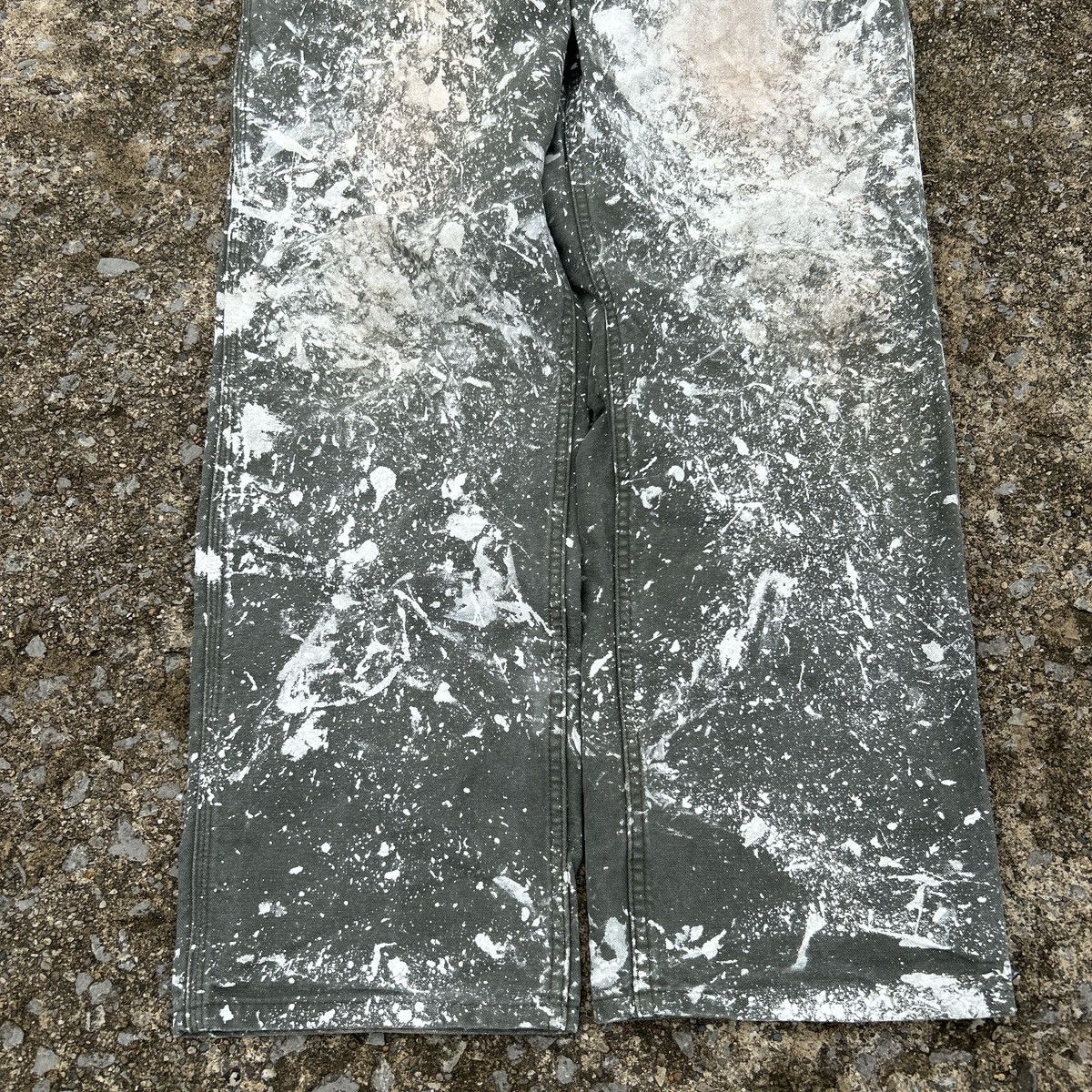 Carhartt Vintage Unique Carhartt Moss Green Paint Splattered Pants Size US 34 / EU 50 - 6 Thumbnail