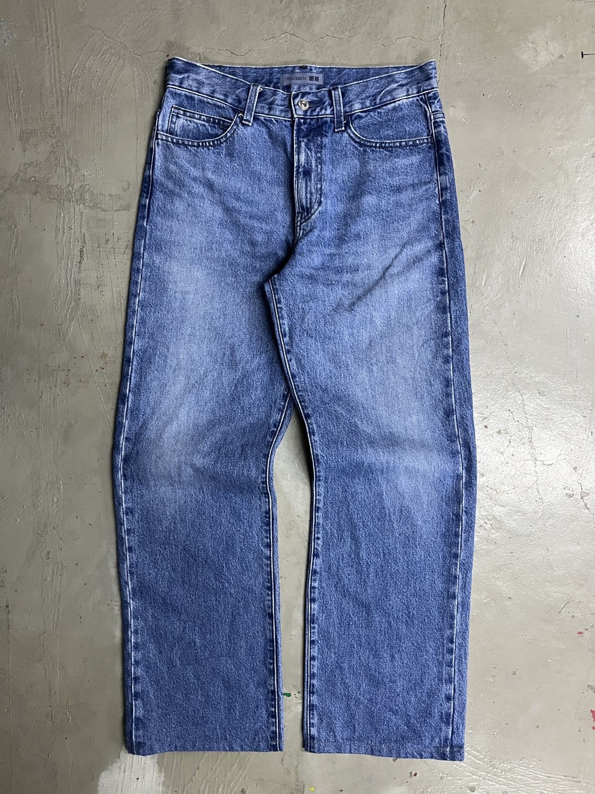 JW Anderson JW Anderson by Uniqlo Straight Loose Washed Denim Jeans Size US 29 - 2 Thumbnail