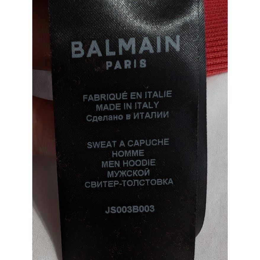 Balmain o1rshd1 Pullover Hoodie in Red Size US M / EU 48-50 / 2 - 11 Thumbnail