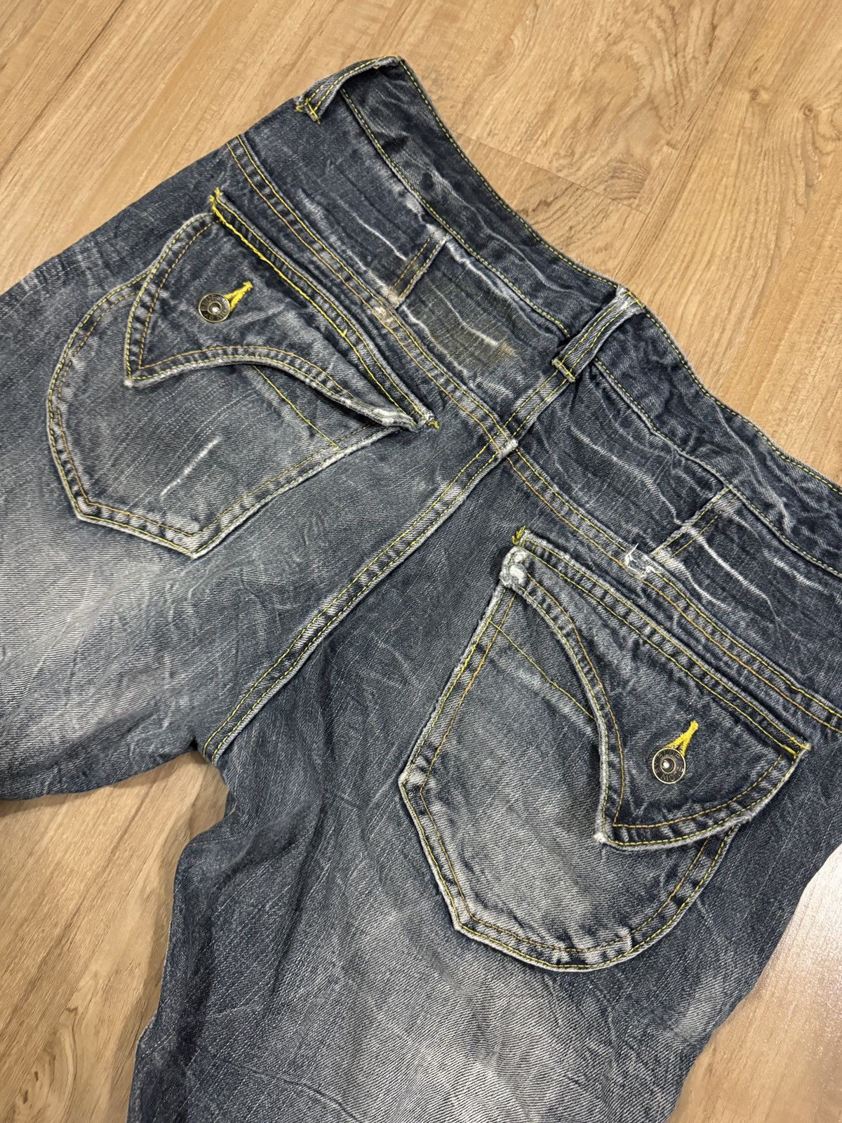If Six Was Nine × Seditionaries BLOW BY BLUE FLARE JEANS Size US 35 - 5 Thumbnail