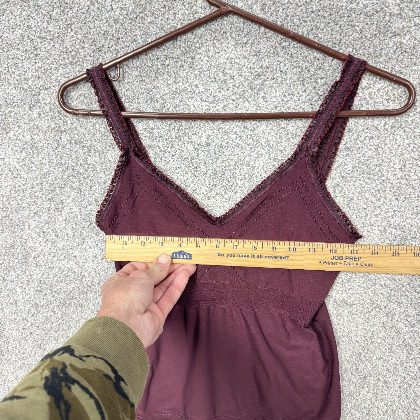 Ann Taylor VINTAGE Ann Taylor Camisole Tank M/L Plum Lace Cami Women Size ONE SIZE - 3 Thumbnail