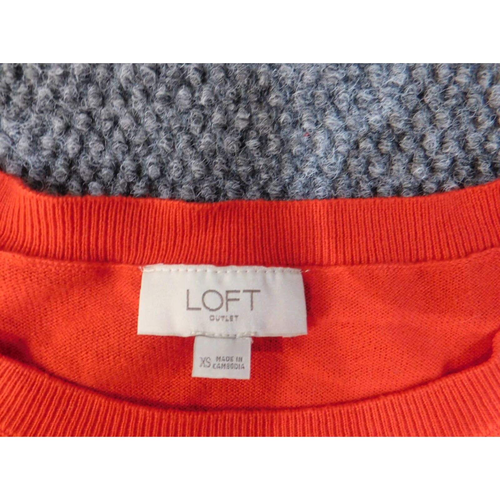 Loft LOFT Sweater XS red Pullover Knit Cotton Women Short Sleeve? (No—Long Sleeve) Size XS / US 0-2 / IT 36-38 - 4 Thumbnail
