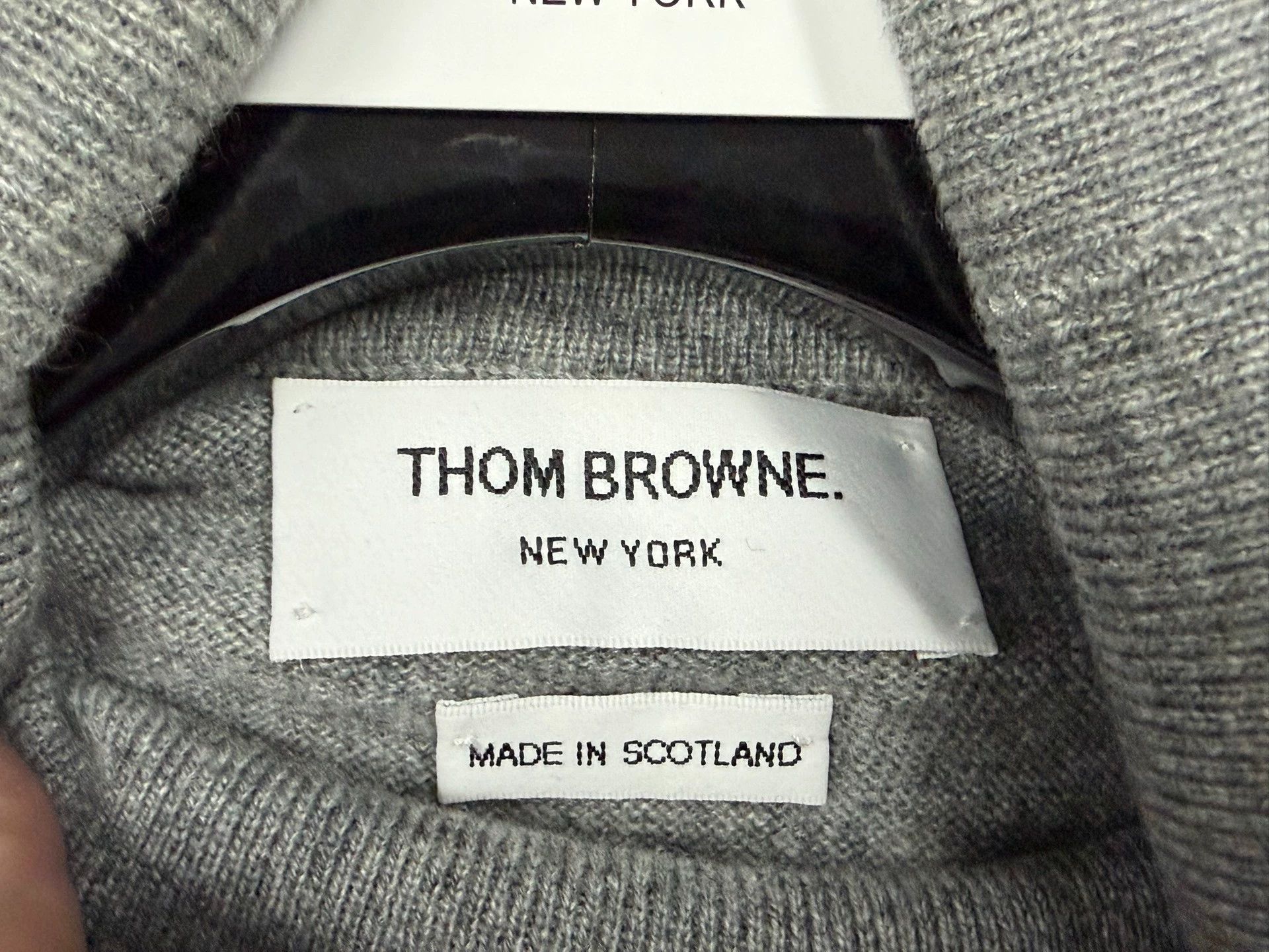 Thom Browne Thom Browne Light Gray Cashmere Turtleneck Size 4 Size US XL / EU 56 / 4 - 4 Thumbnail