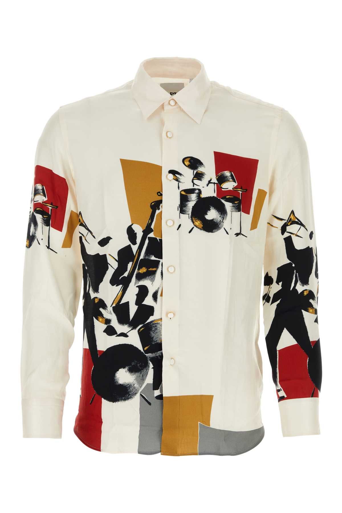 image of Pt Torino Printed Viscose Shirt, Men's (Size Large)