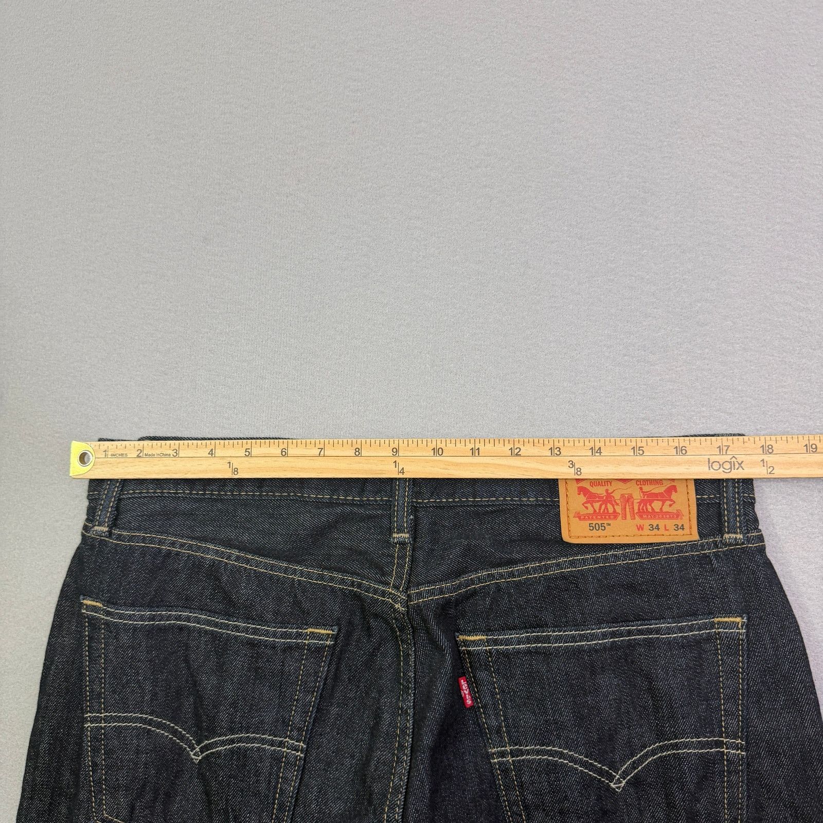 Levi's Levis 505 Regular Fit Jeans Men's 34x34 Dark Wash Western Size US 34 / EU 50 - 8 Thumbnail