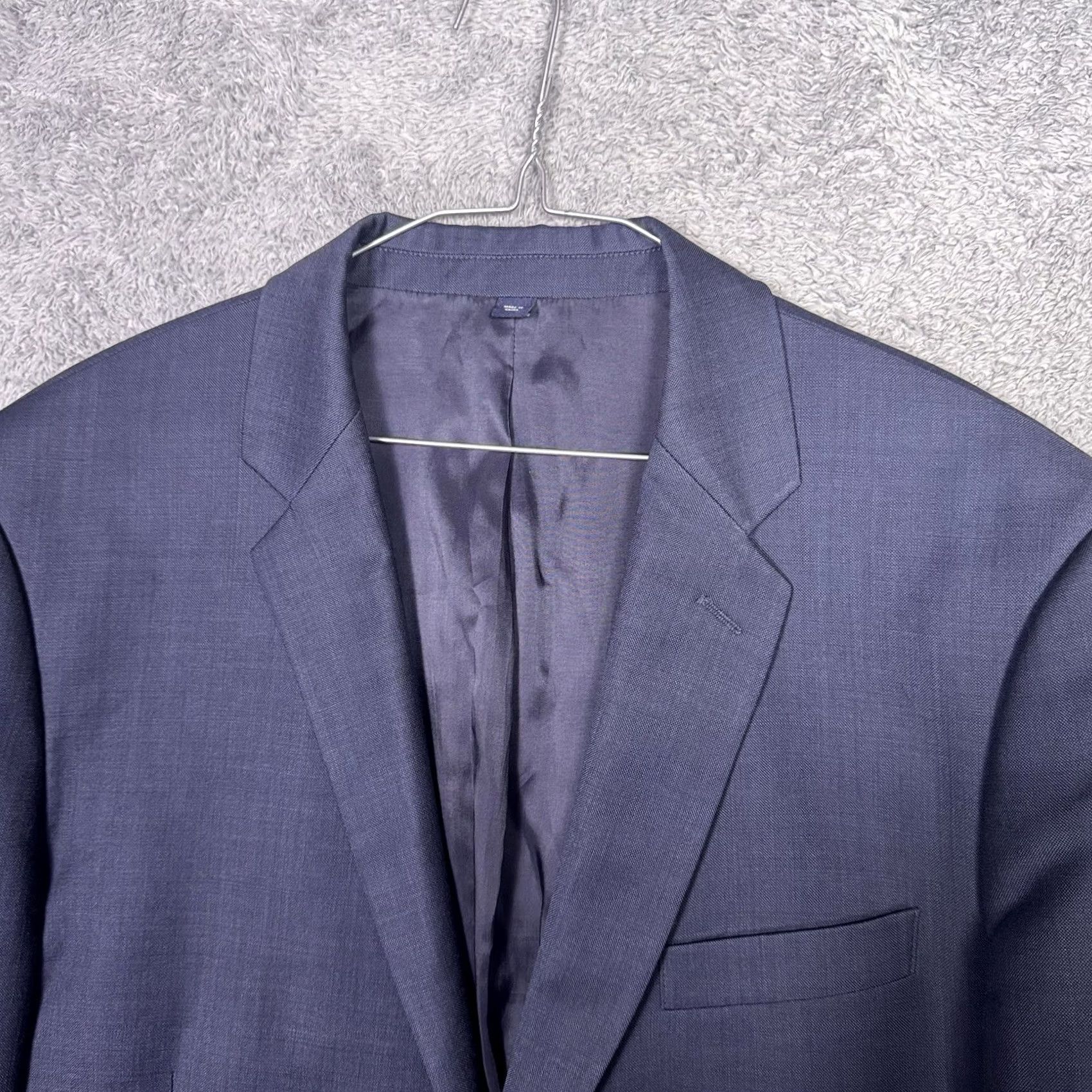 J.Crew J Crew Thompson Blazer Mens 44L Slim Sport Coat Blue Wool 100% Jacket Size 44R - 5 Thumbnail