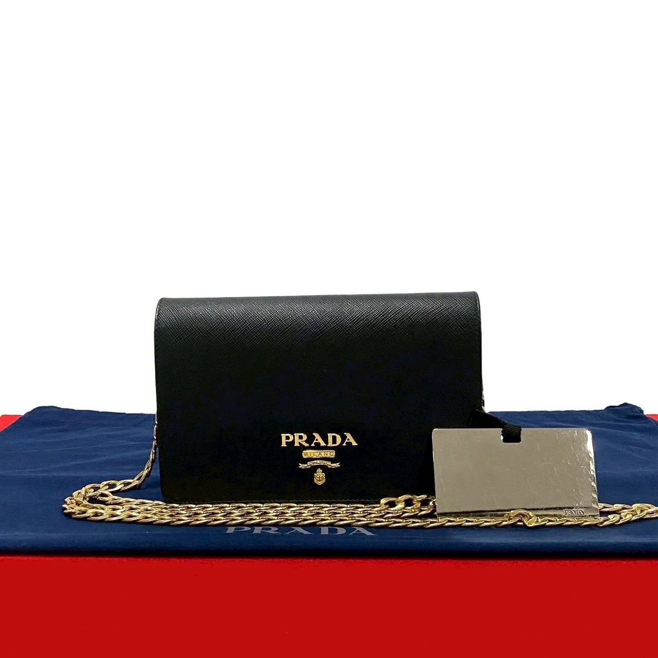 Prada Prada Saffiano Leather Shoulder Bag Leather Shoulder Bag in Black, Women's