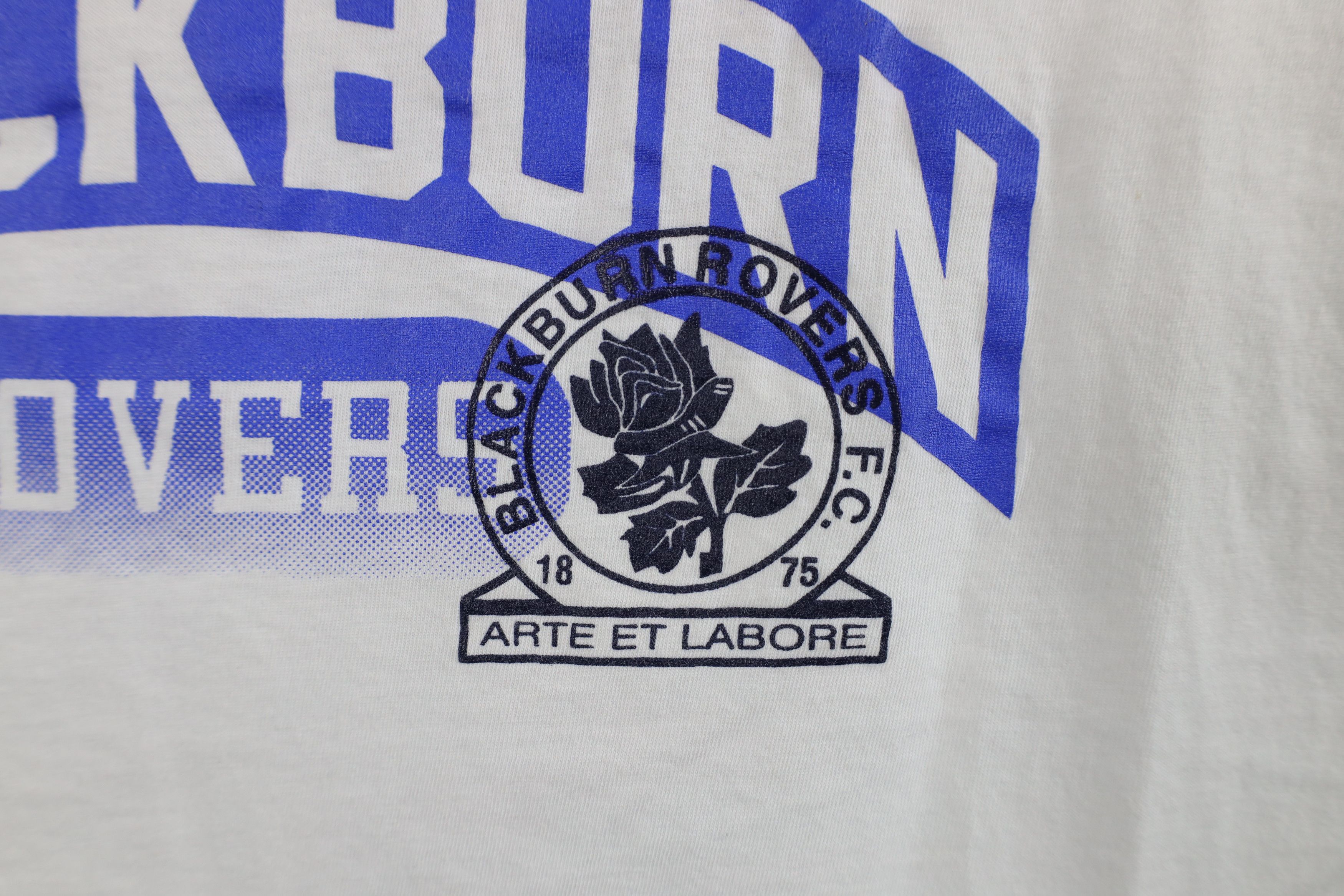 Vintage Retro Blackburn Rovers FC Football Soccer T-Shirt White Size US M / EU 48-50 / 2 - 5 Thumbnail