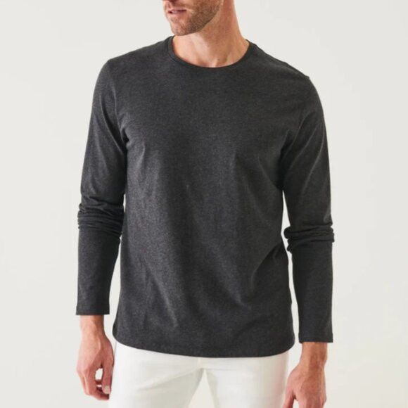 PATRICK ASSARAF Patrick Assaraf Cotton Longsleeve T Shirt Charcoal Grey XL Size US XL / EU 56 / 4 - 1 Thumbnail