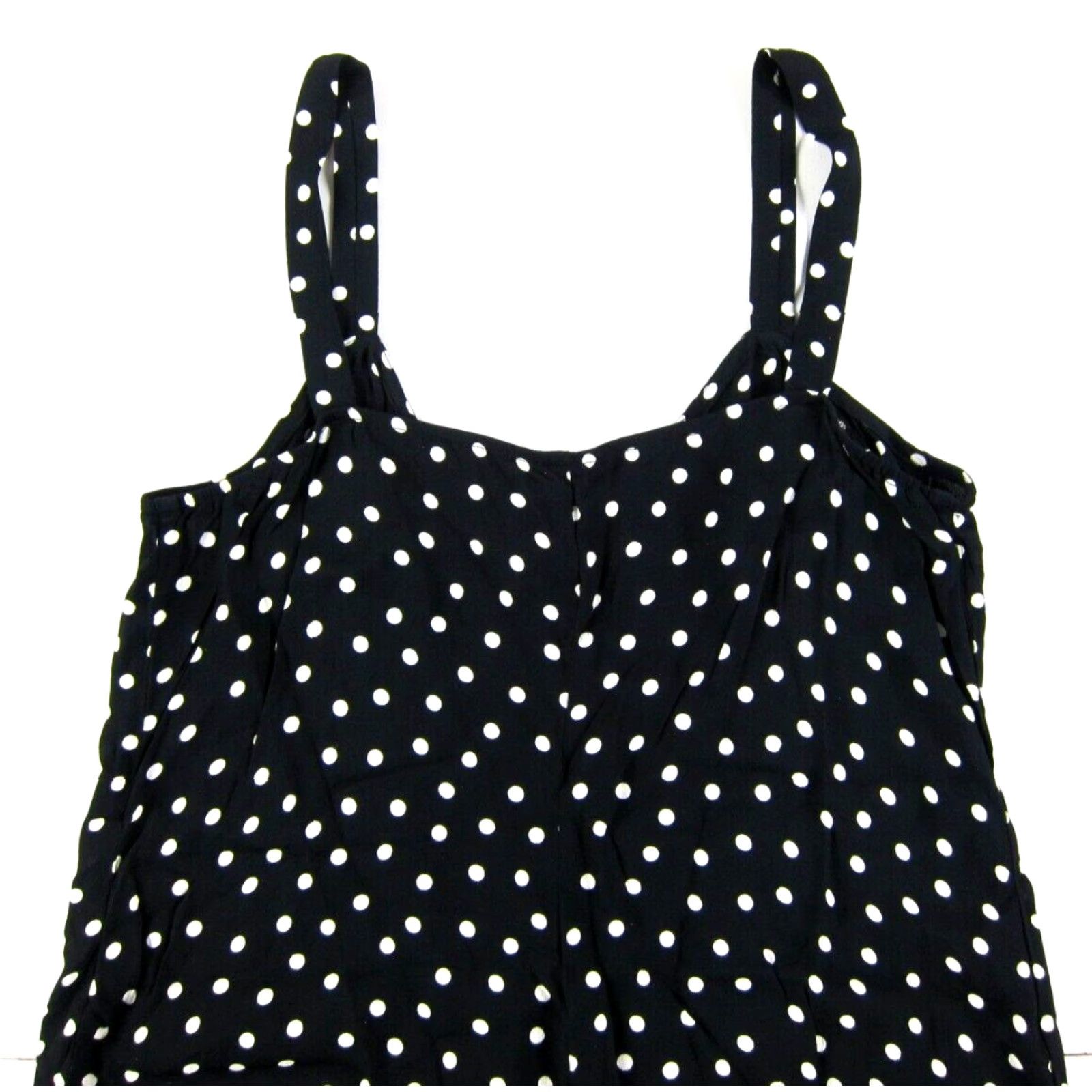 Vintage VINTAGE Zoe California Tank Dress XL Black Polka Dot 100% Rayon Women Size XL / US 12-14 / IT 48-50 - 5 Thumbnail