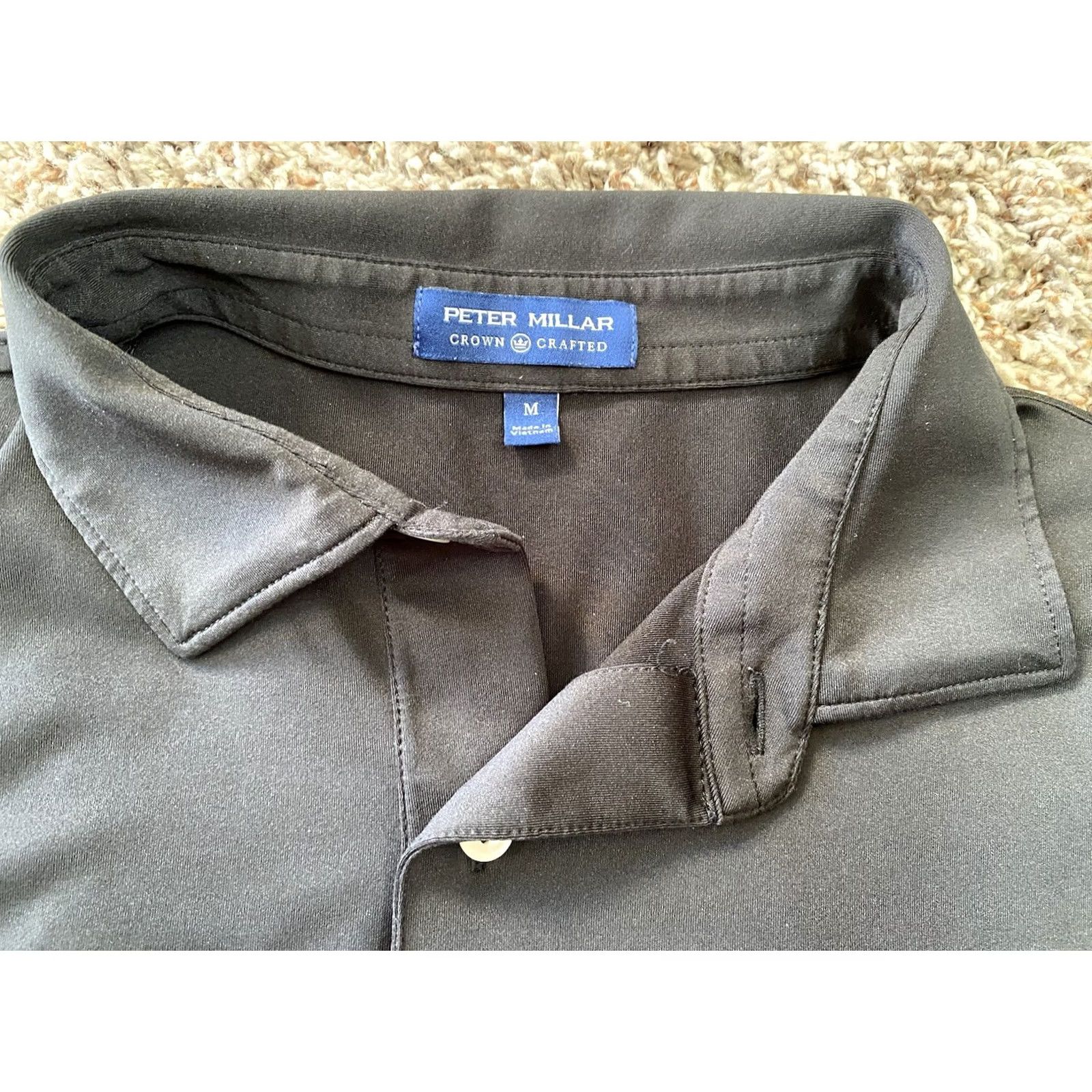 Peter Millar Peter Millar Crown Crafted Short Sleeve Women’s M Black Polo Shirt Womens M Black Size 32" / US 10 / IT 46 - 3 Thumbnail