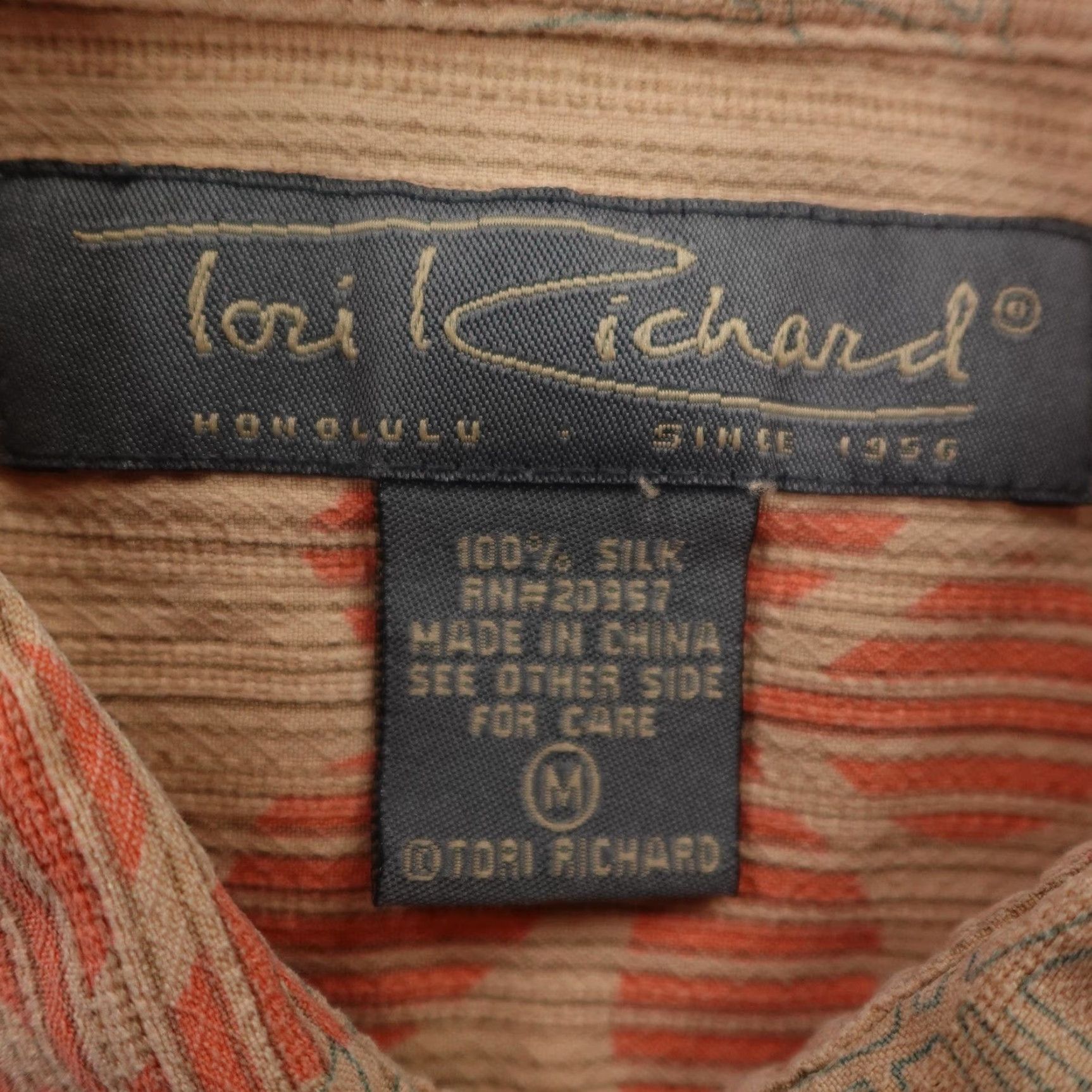 Tori Richard Tori Richard Shirt Mens Medium Peach Orange Hawaiian Silk Floral Aloha Camp Size US M / EU 48-50 / 2 - 7 Thumbnail