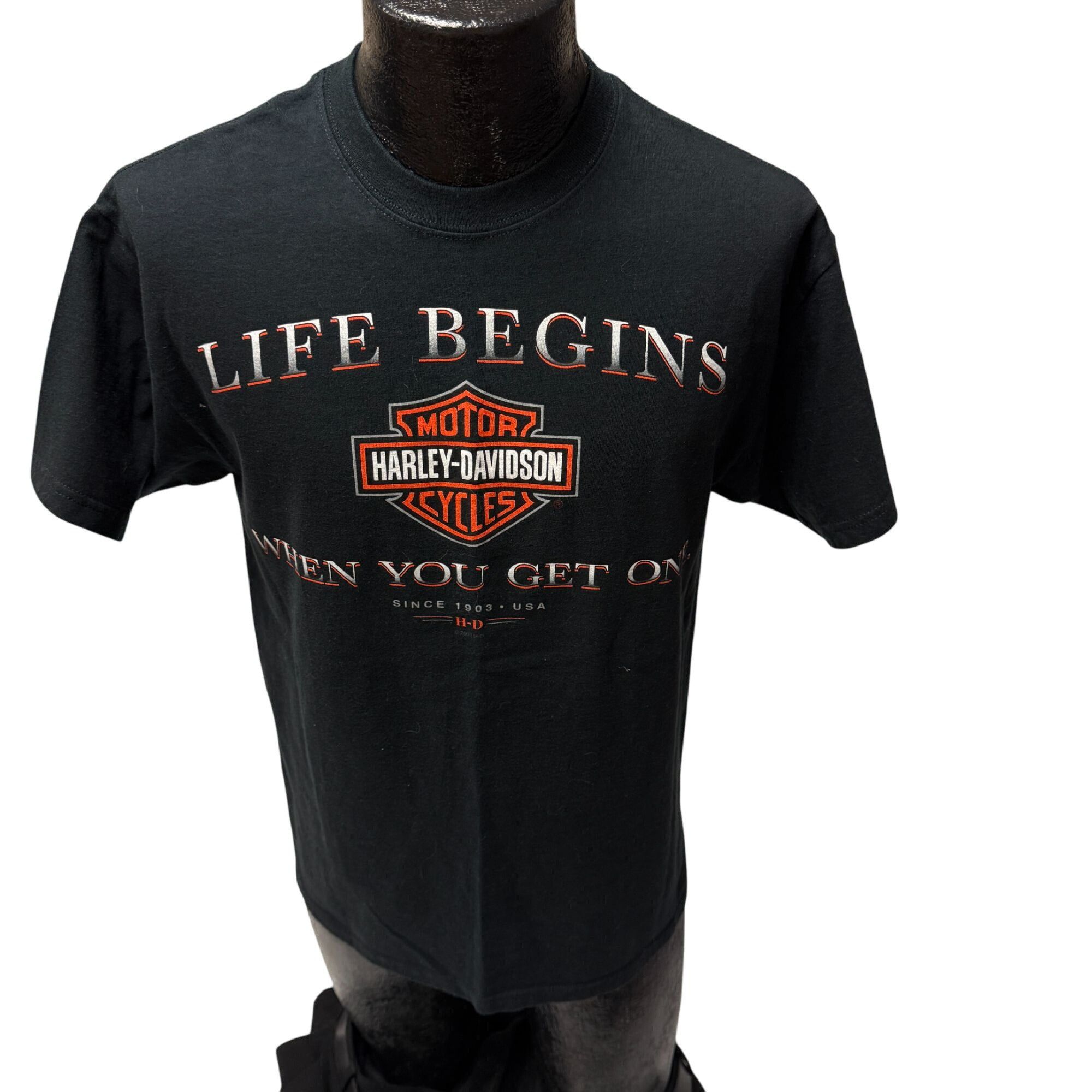Harley Davidson H-D Life Begin When You Get One MINUTEMAN Motorcycle Shirt Size US M / EU 48-50 / 2 - 2 Thumbnail