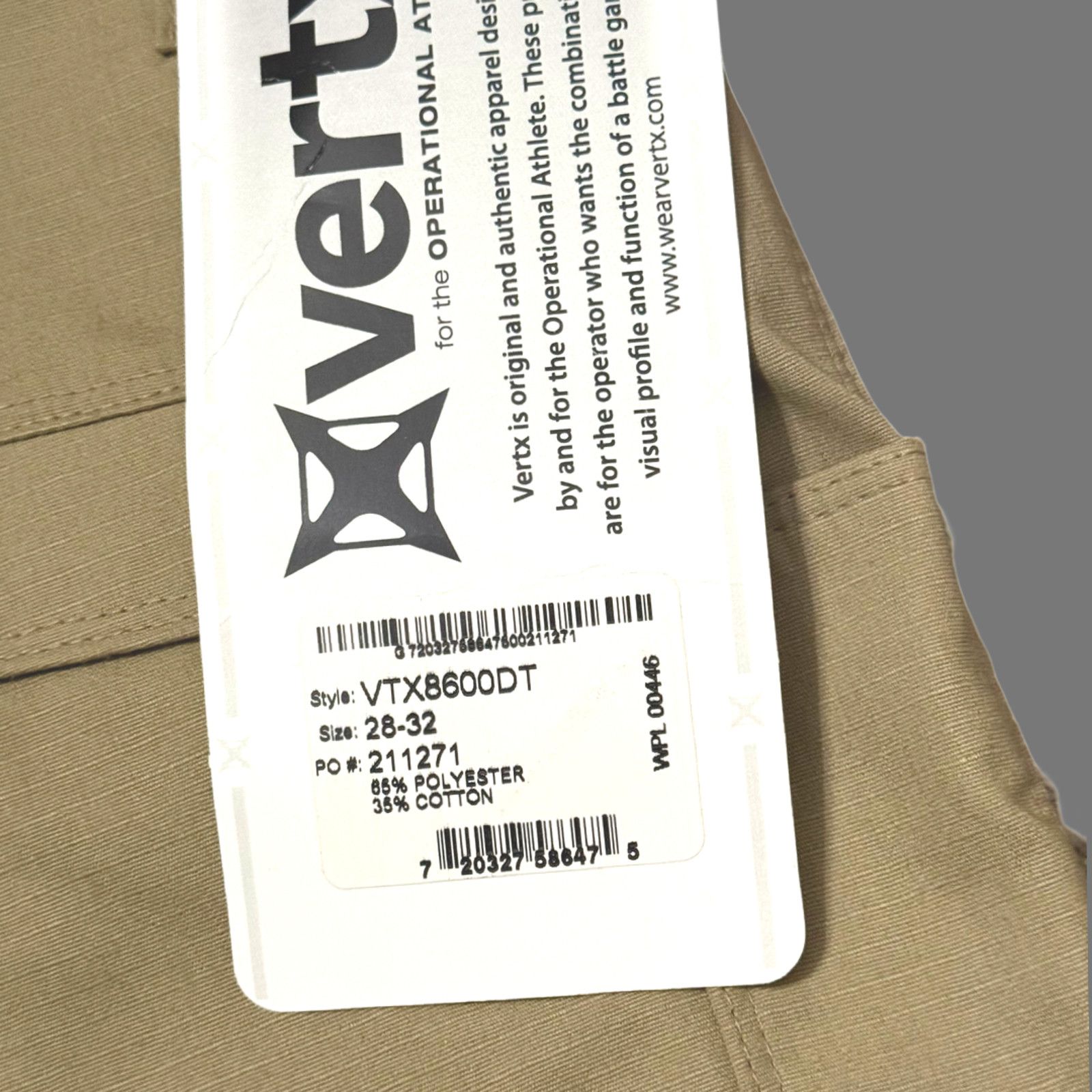 Other Vertx Phantom Ops Tactical Pants Men 28x32 Desert Tan Size US 28 / EU 44 - 2 Thumbnail
