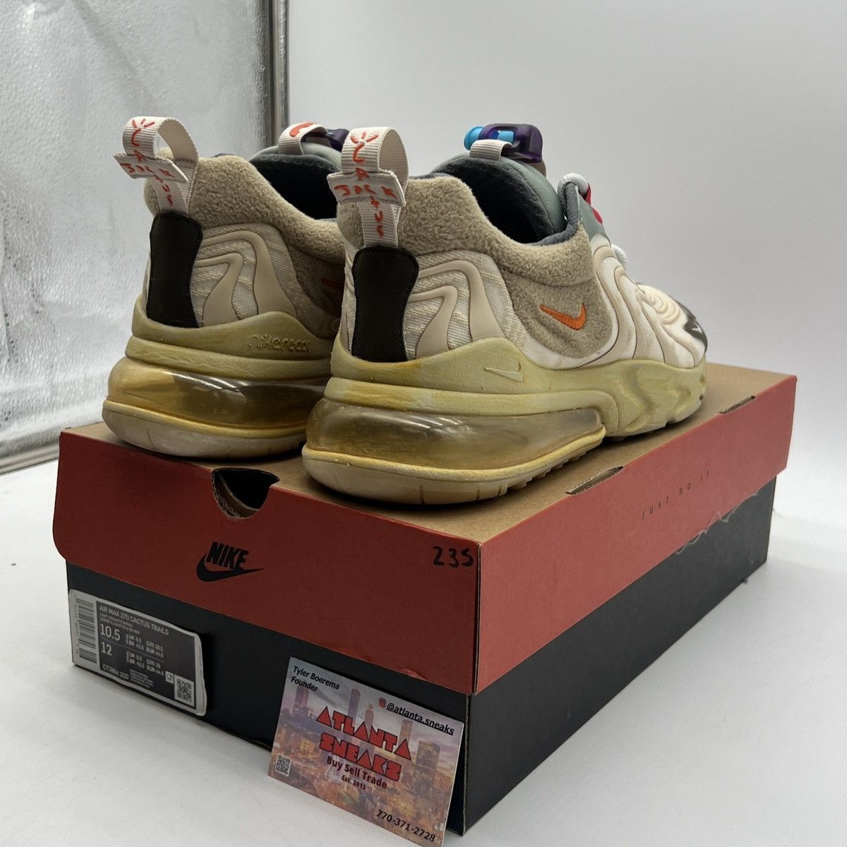 Nike Travis Scott x air max 270 react cactus trails Size US 10.5 / EU 43-44 - 5 Thumbnail