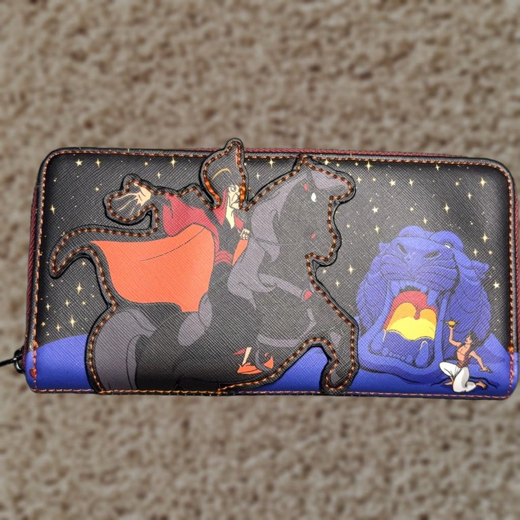 Vintage Loungefly Disney Villains Wallet Aladdin Jafar Abu Zip-Around Women One Size Black Womens Size ONE SIZE - 1 Thumbnail