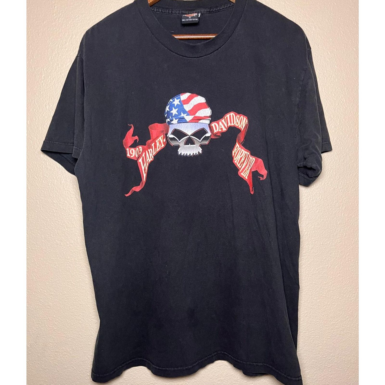 Harley Davidson 🏍️ Harley-Davidson Skull Graphic Tee – XL Size US XL / EU 56 / 4 - 1 Thumbnail