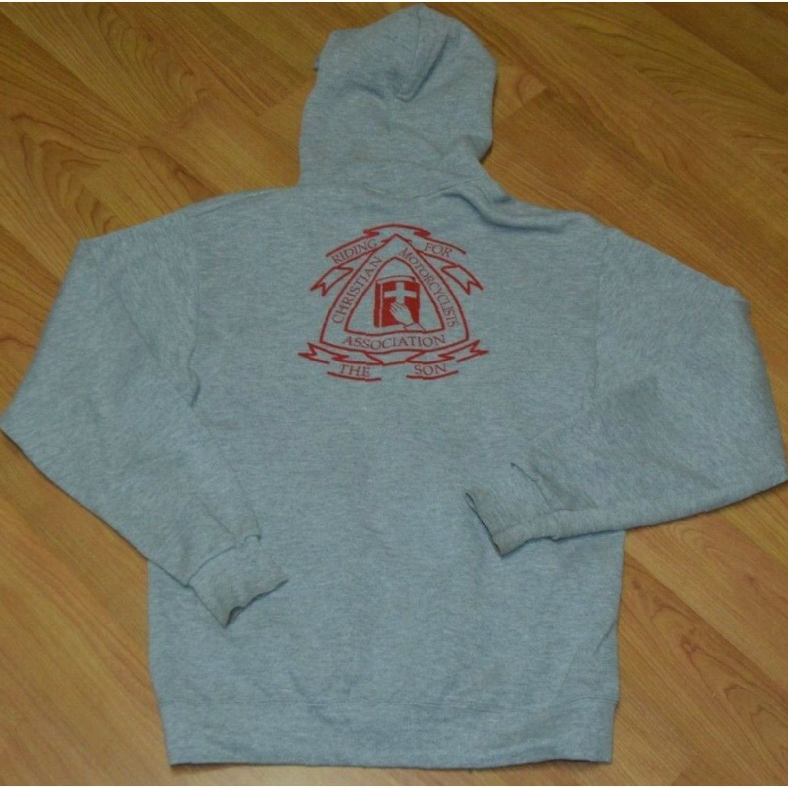 Lee Christian Motorcyclists Association Hoodie Sweatshirt Full Zip Up Small Men Blue Lee 50.50 CMA Motorcycle Vintage 90s Mens Size US S / EU 44-46 / 1 - 3 Thumbnail