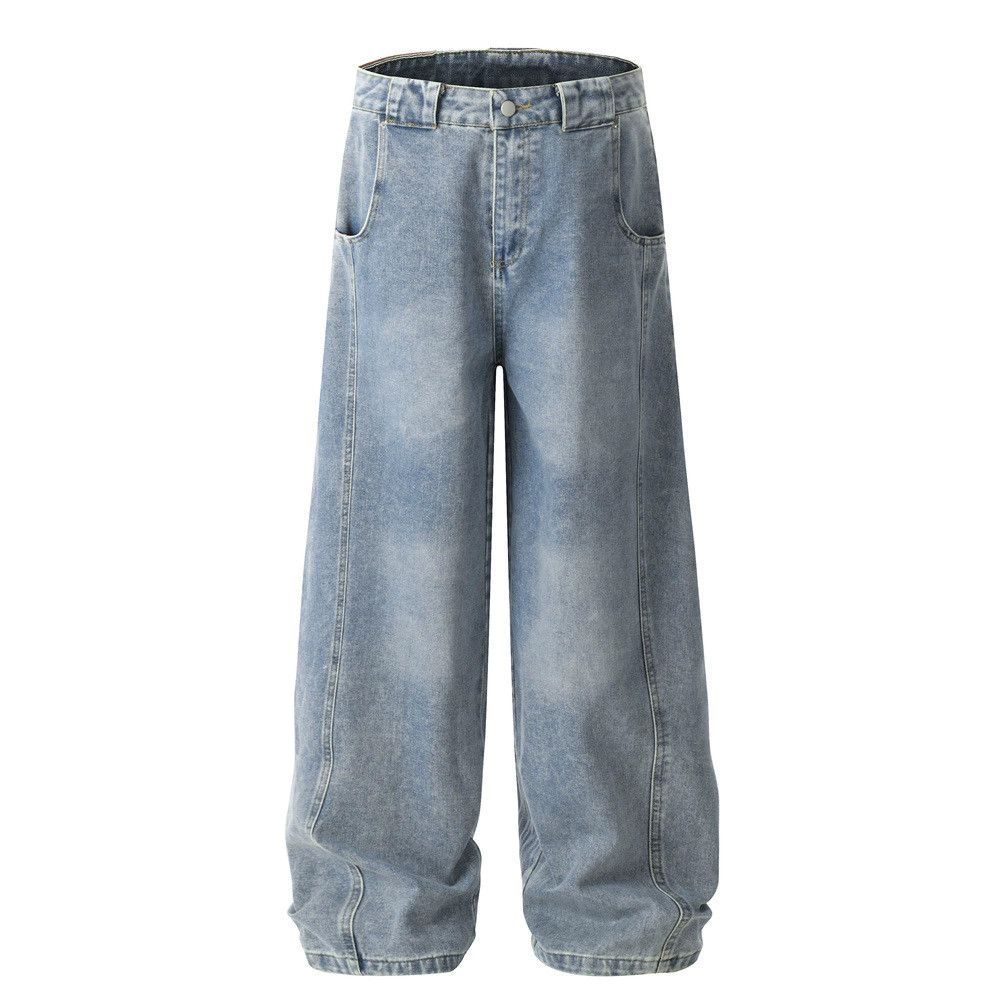 Vintage Men's retro patchwork workwear punk distressed washed jeans Size US 32 / EU 48 - 1 Thumbnail