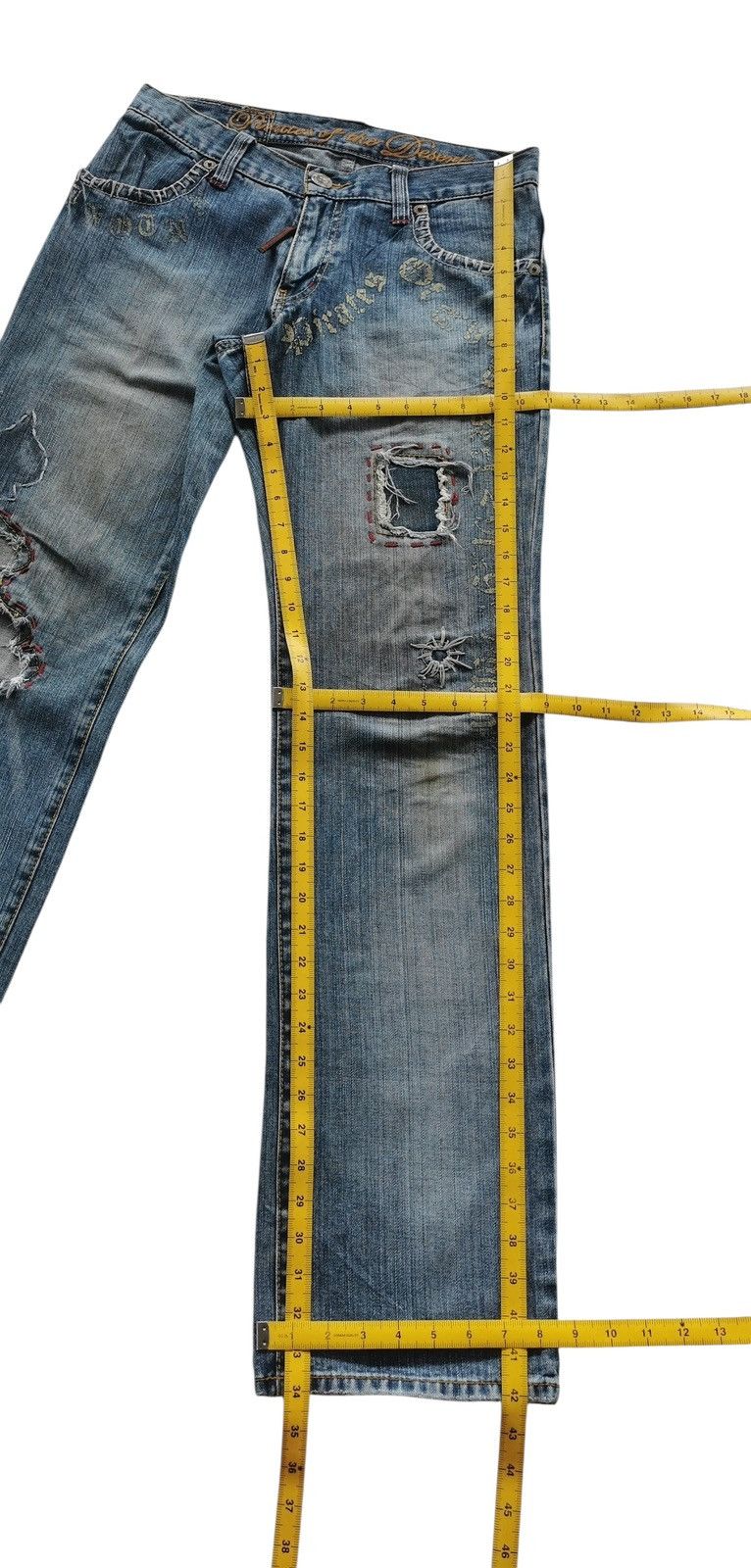 291295=Homme 291295 HOMME Patchwork Jeans Pirates of the Desert Size US 31 - 11 Thumbnail