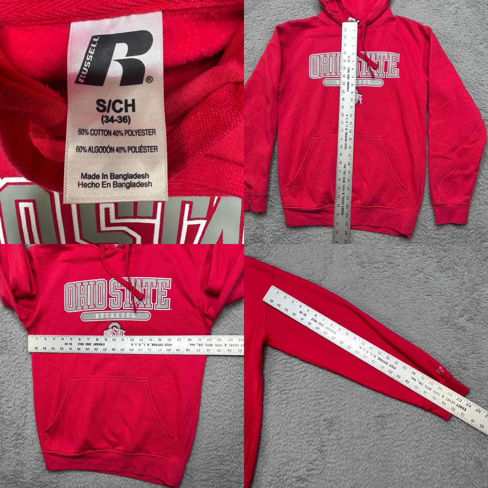 Russell Athletic Russell Athletic Ohio State Hoodie Mens S Red Pullover Sweatshirt Size S / US 4 / IT 40 - 8 Thumbnail