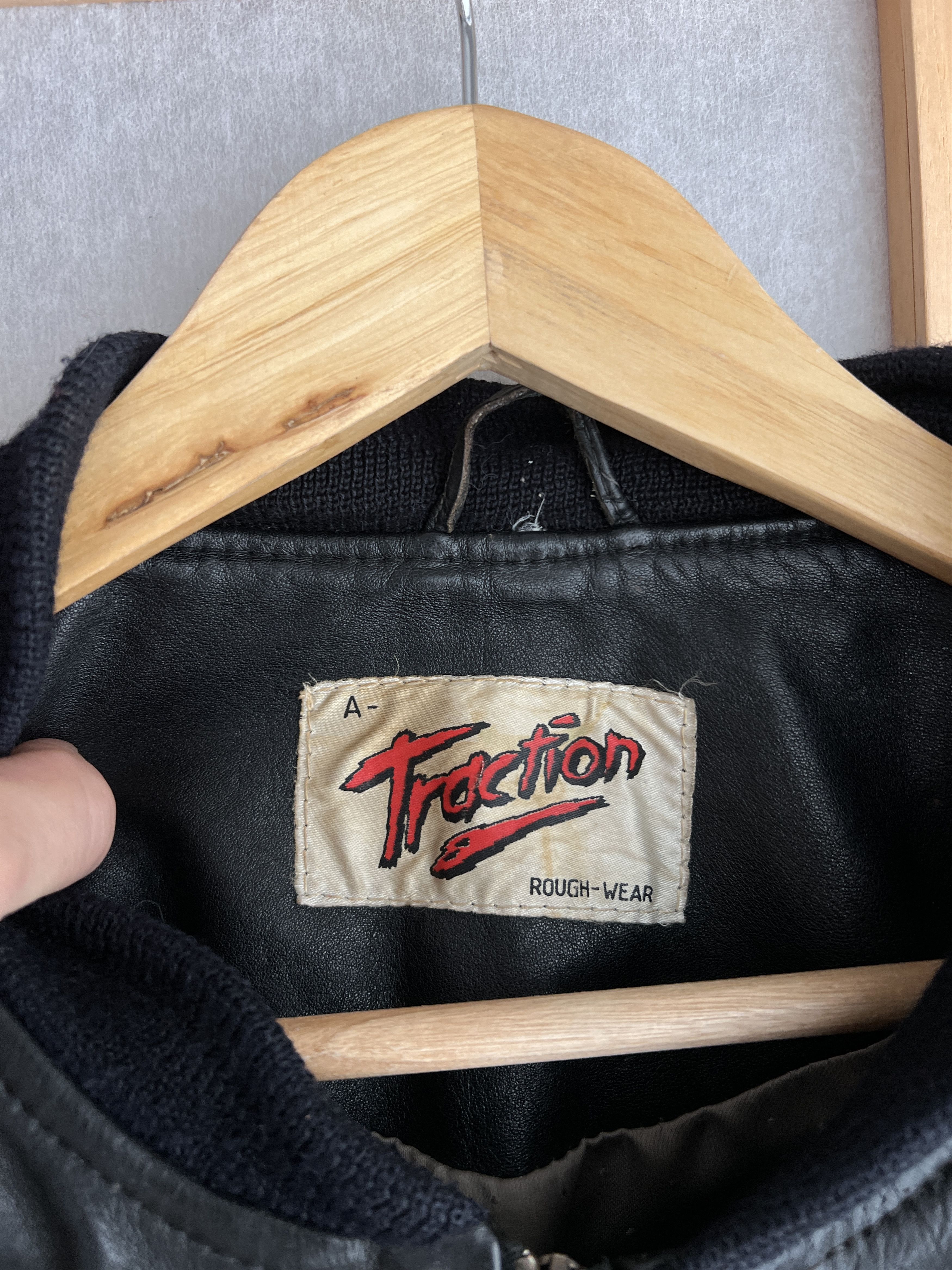 Genuine Leather VTG 1980's leather bomber jacket boxy baggy biker oversized Size US XXL / EU 58 / 5 - 21 Thumbnail